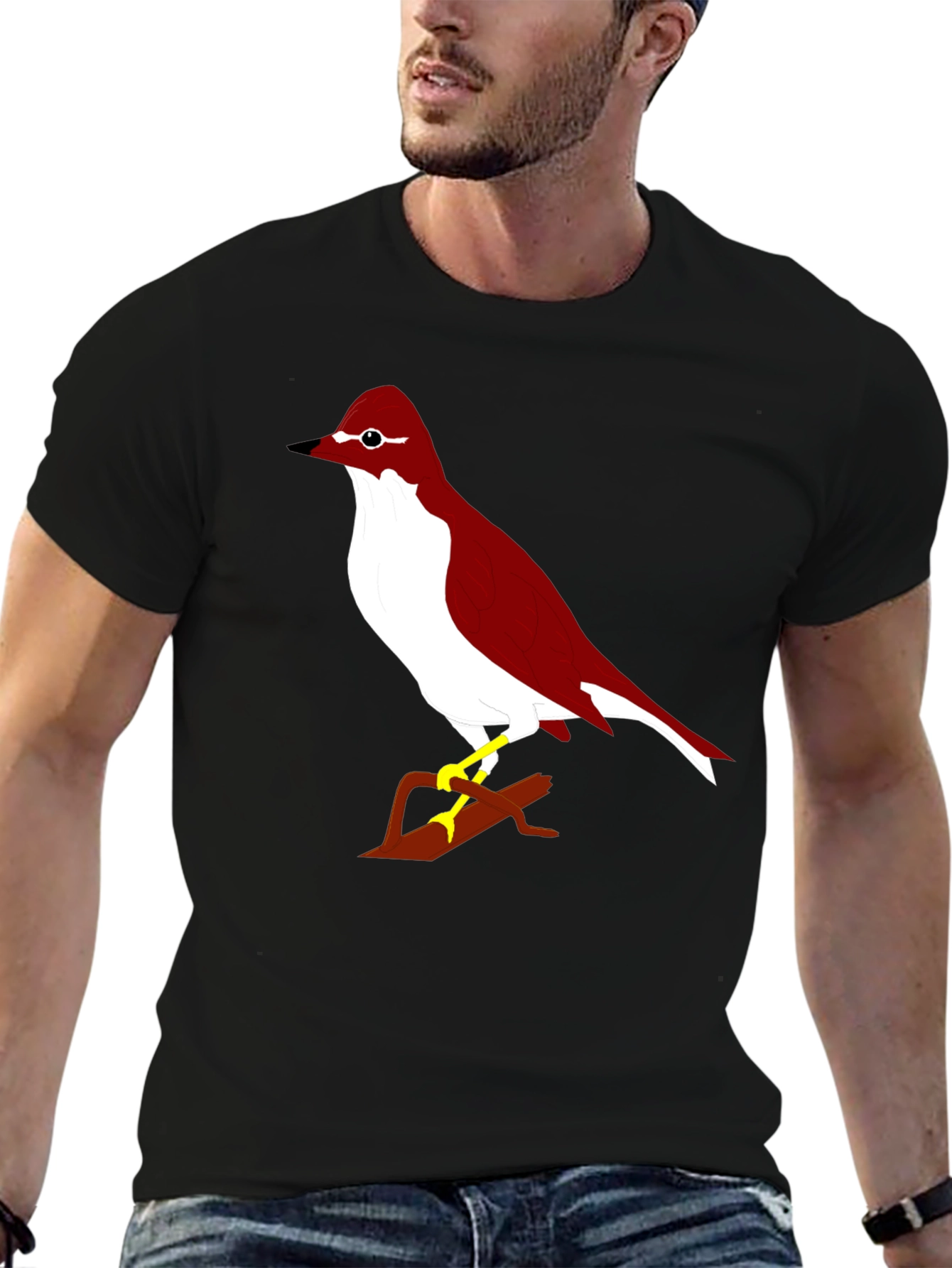 Bird Graphic Black T-Shirt