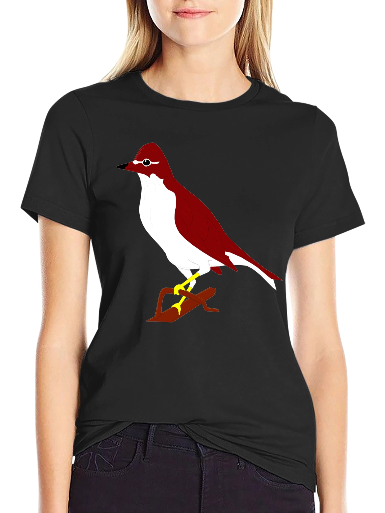 Bird Graphic Black T-Shirt