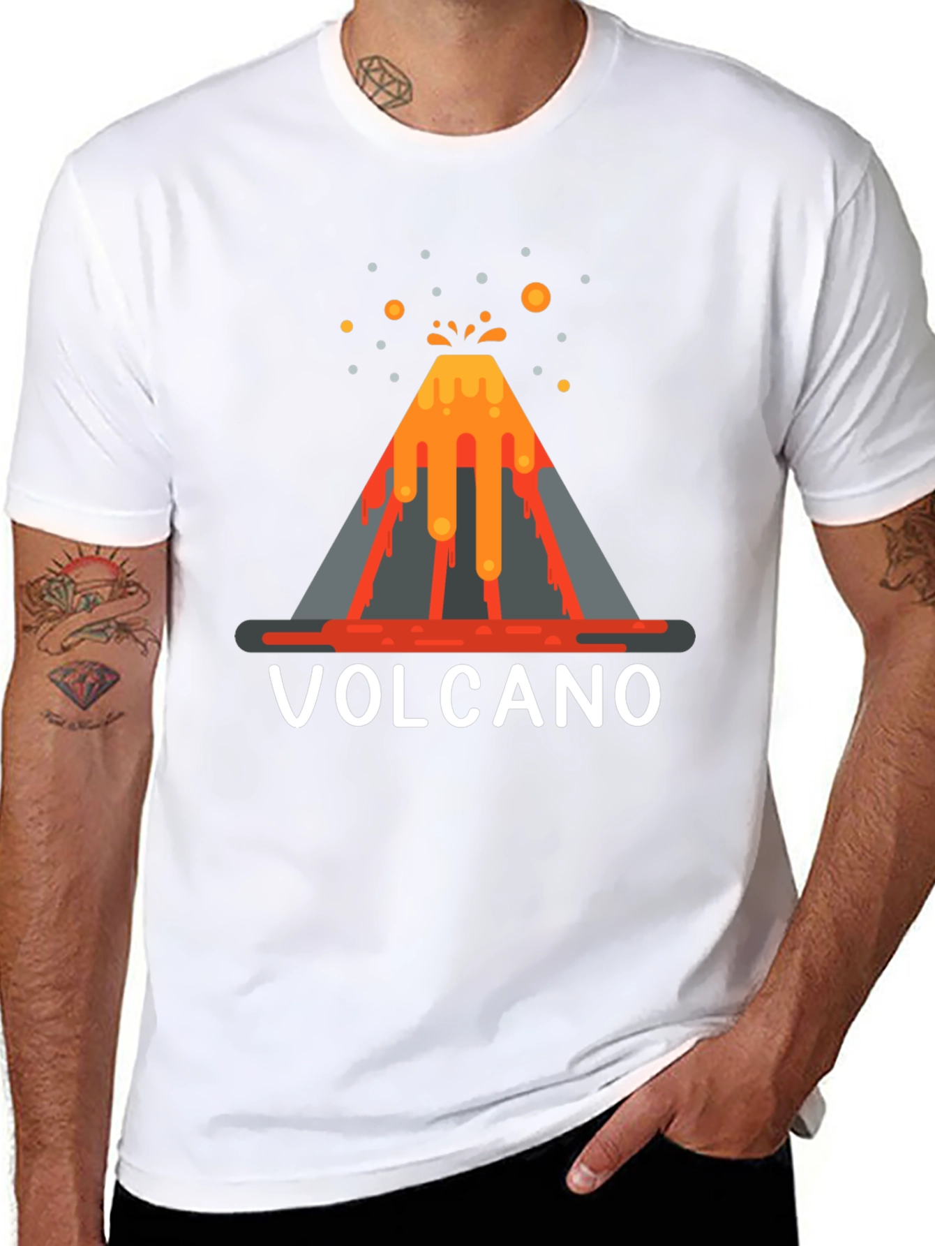 Volcano Graphic T-Shirt - Lava Explosion Tee