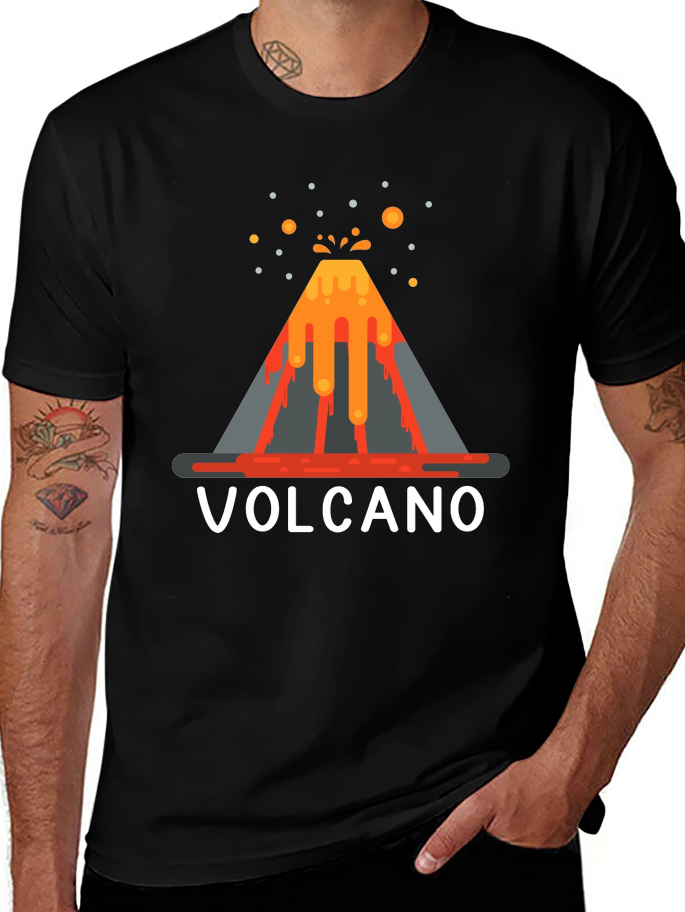 Volcano Graphic T-Shirt - Lava Explosion Tee