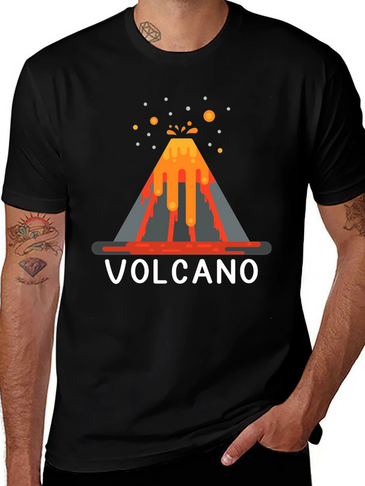 Volcano Graphic T-Shirt - Lava Explosion Tee