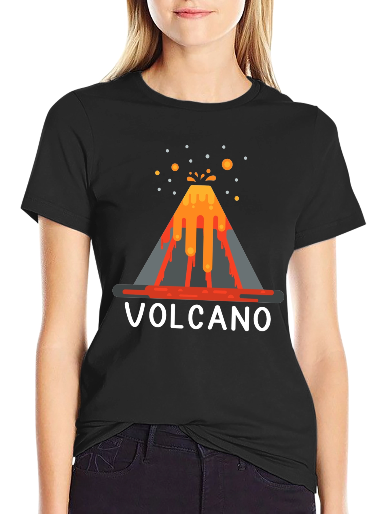 Volcano Graphic T-Shirt - Lava Explosion Tee
