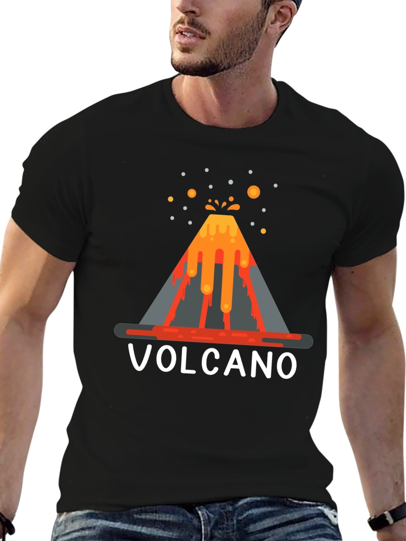 Volcano Graphic T-Shirt - Lava Explosion Tee
