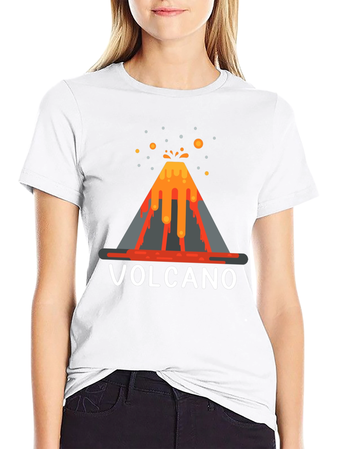 Volcano Graphic T-Shirt - Lava Explosion Tee