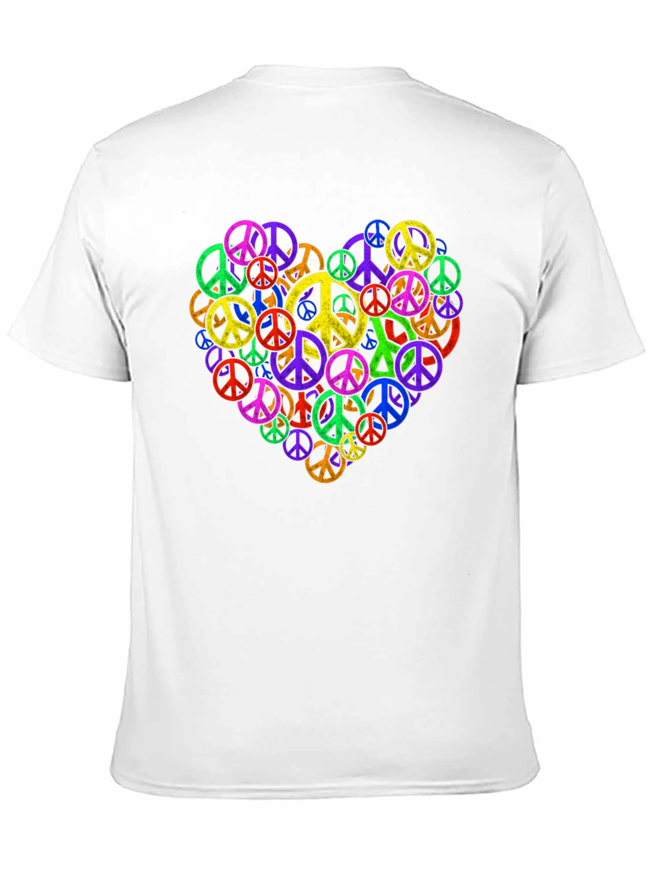 Peace Sign Heart Black T-Shirt