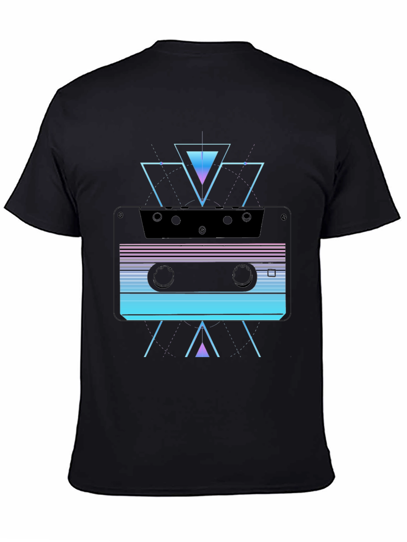 Retro Cassette Tape Graphic T-Shirt - Synthwave Style