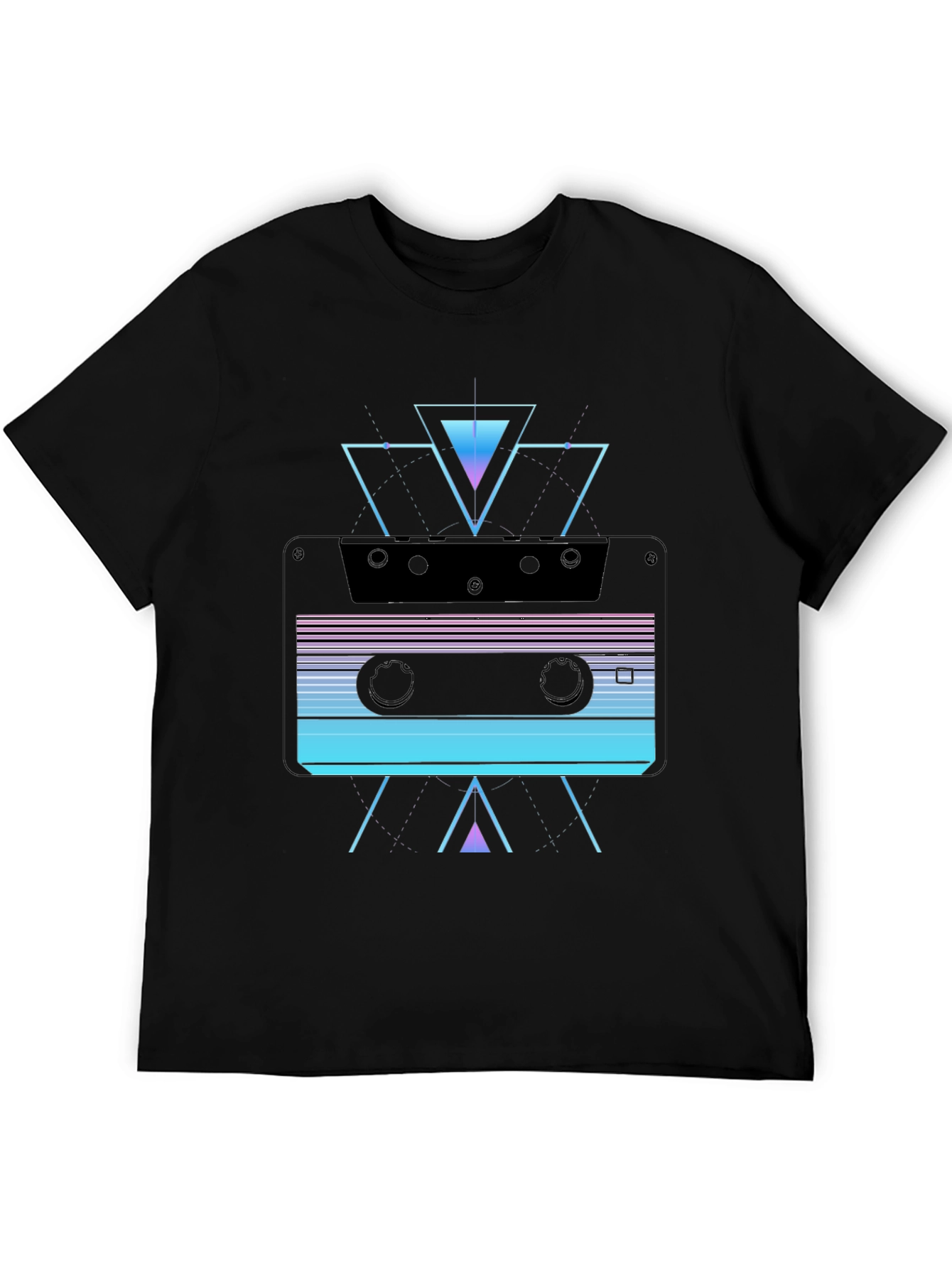 Retro Cassette Tape Graphic T-Shirt - Synthwave Style