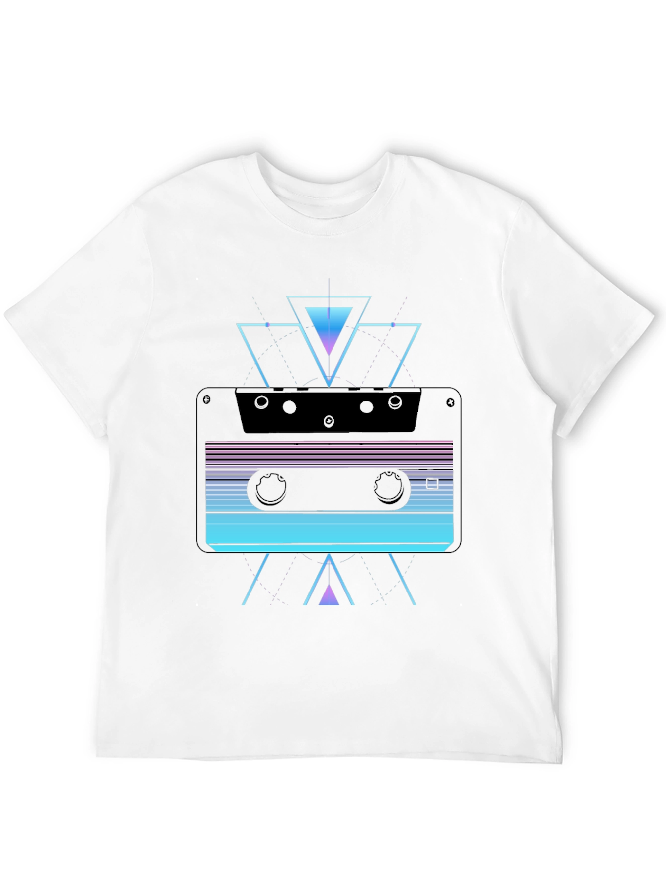 Retro Cassette Tape Graphic T-Shirt - Synthwave Style
