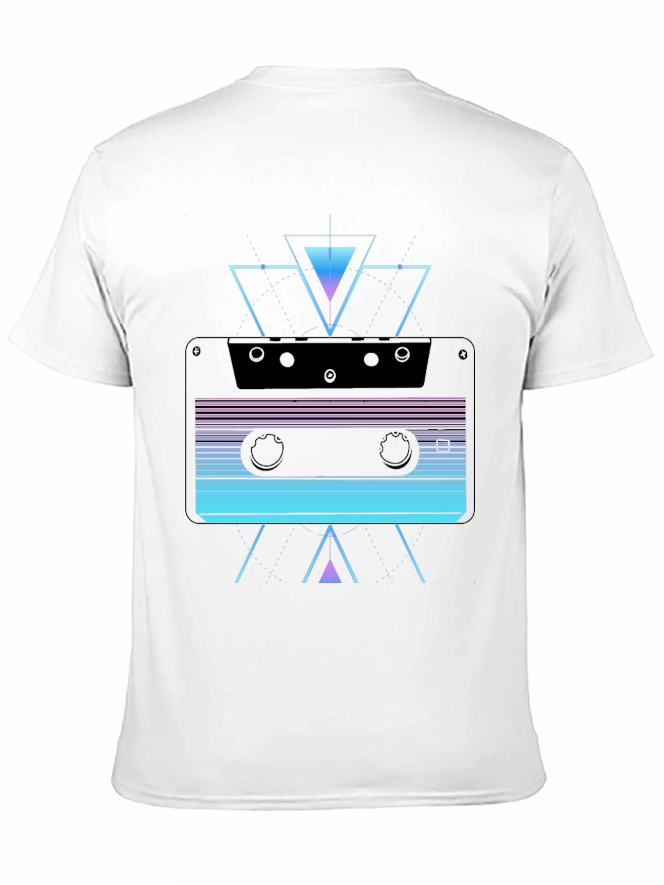 Retro Cassette Tape Graphic T-Shirt - Synthwave Style