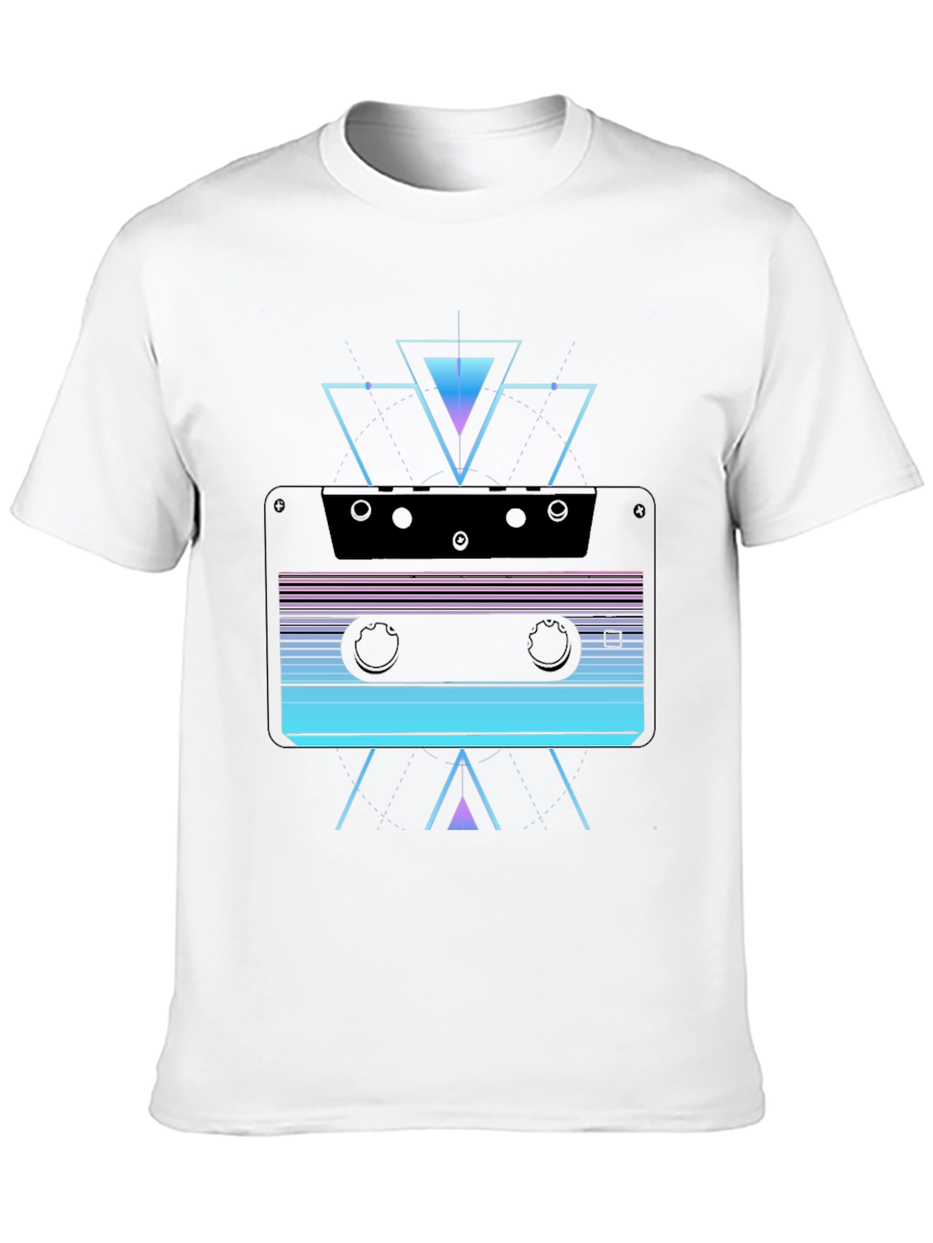 Retro Cassette Tape Graphic T-Shirt - Synthwave Style
