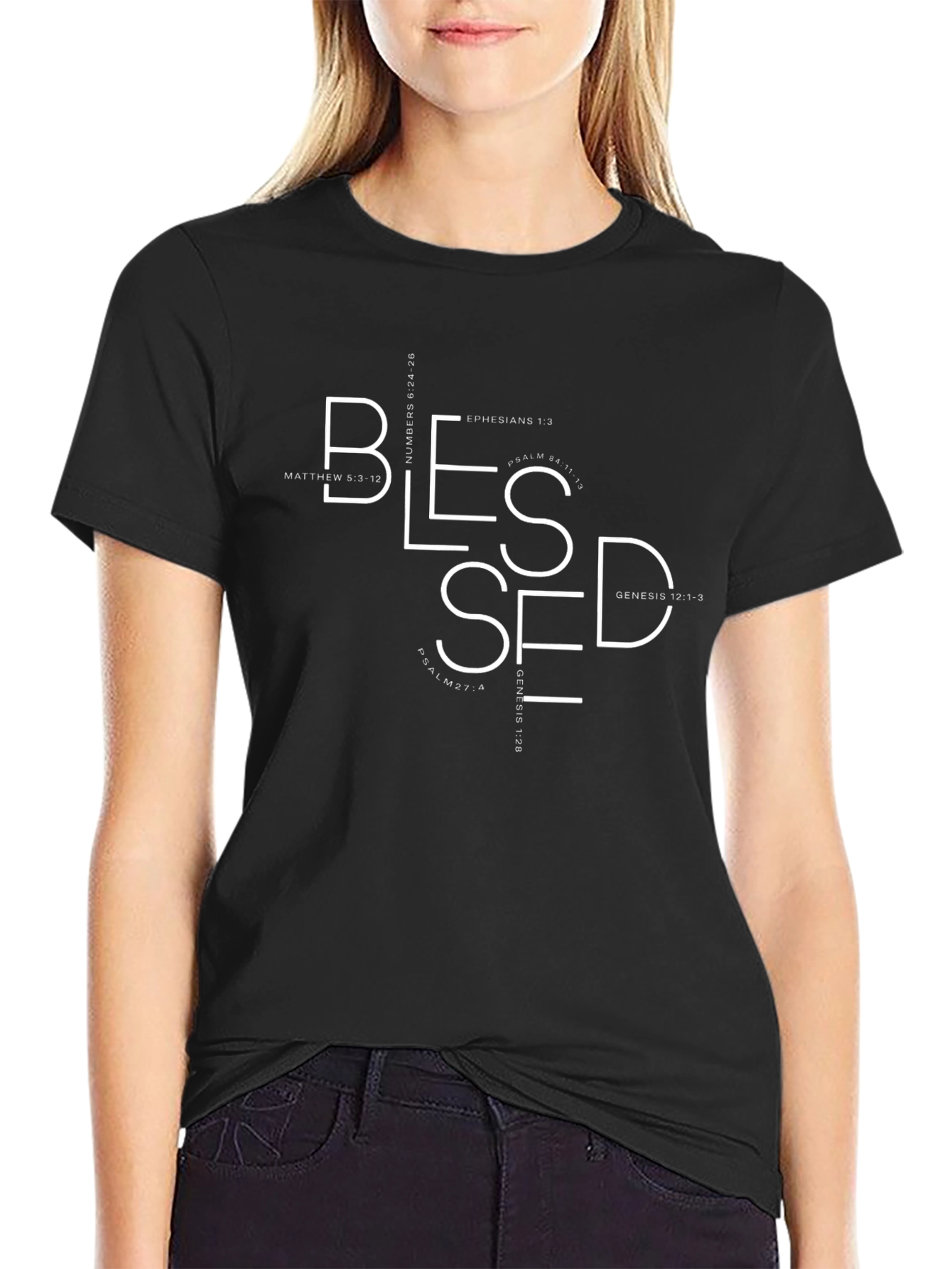 Blessed Graphic T-Shirt - Christian Verse Tee