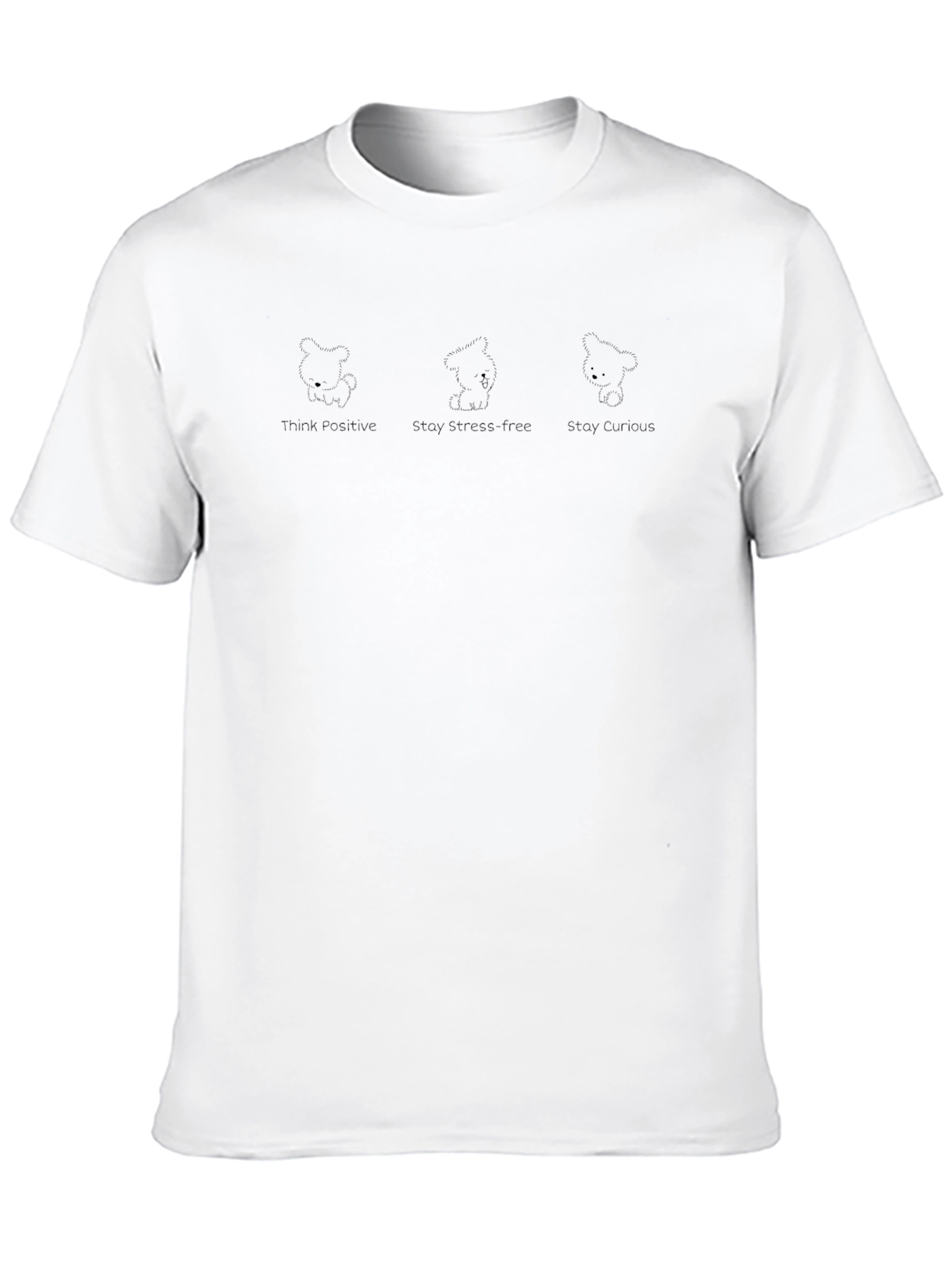 Mens Solid Black Casual T-Shirt