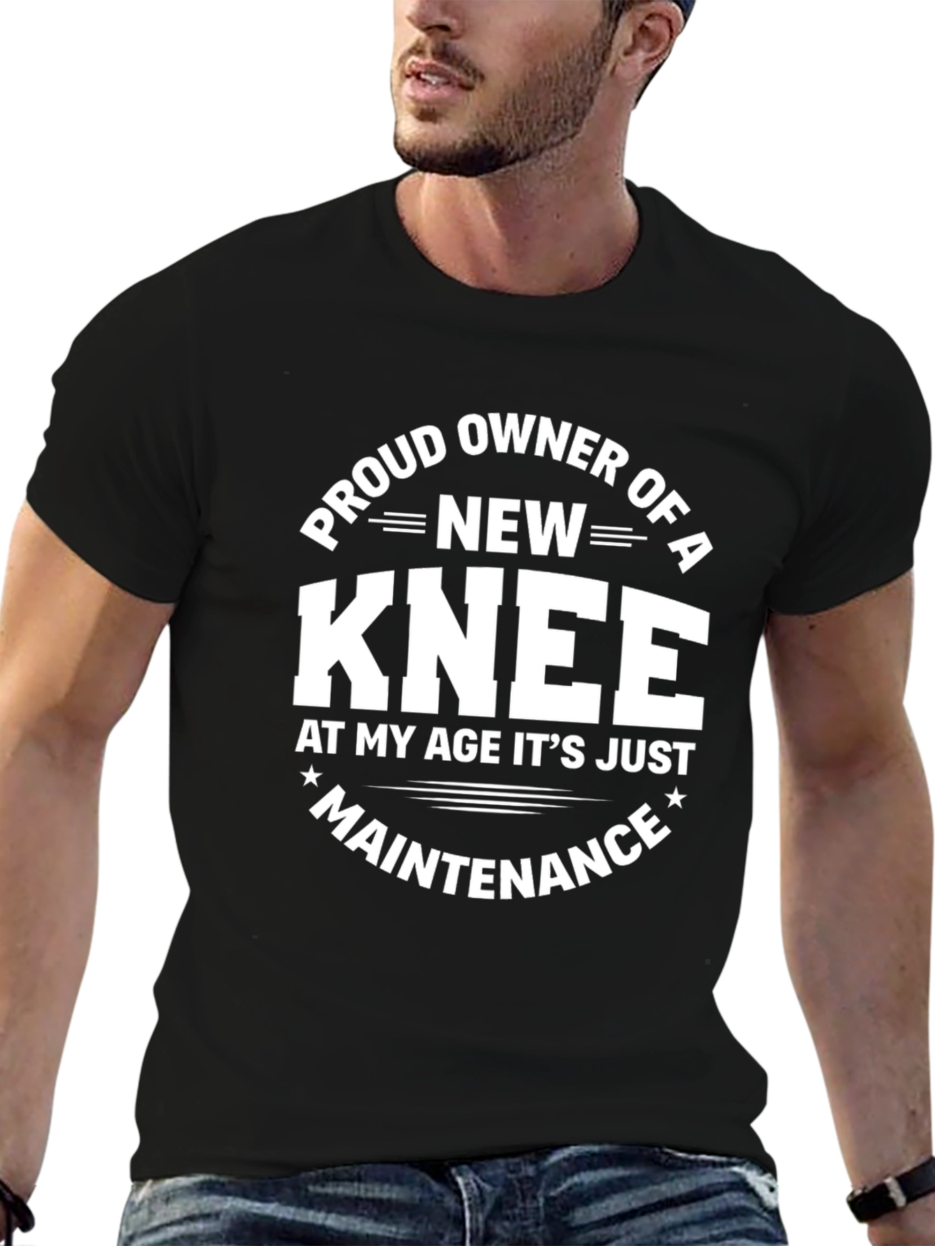 Proud New Knee T-Shirt - Funny Recovery Tee