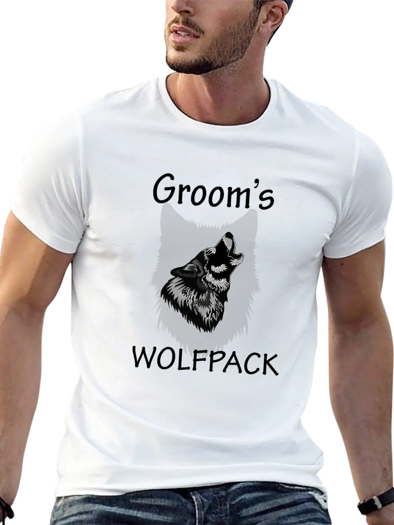 Grooms Wolfpack T-Shirt - Wedding Party Apparel