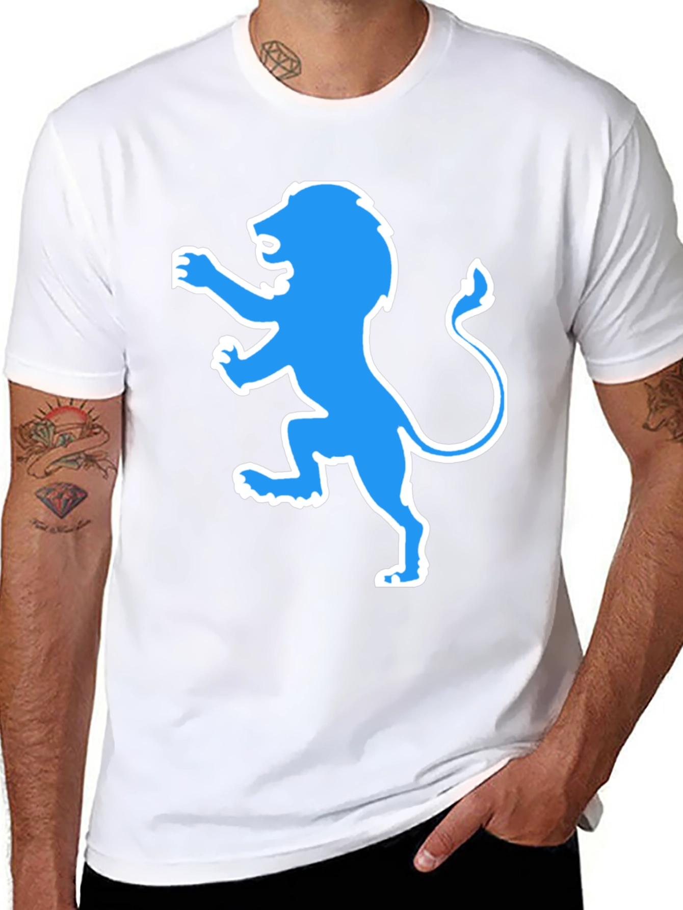 Lion Graphic Tee - Mens Black T-Shirt