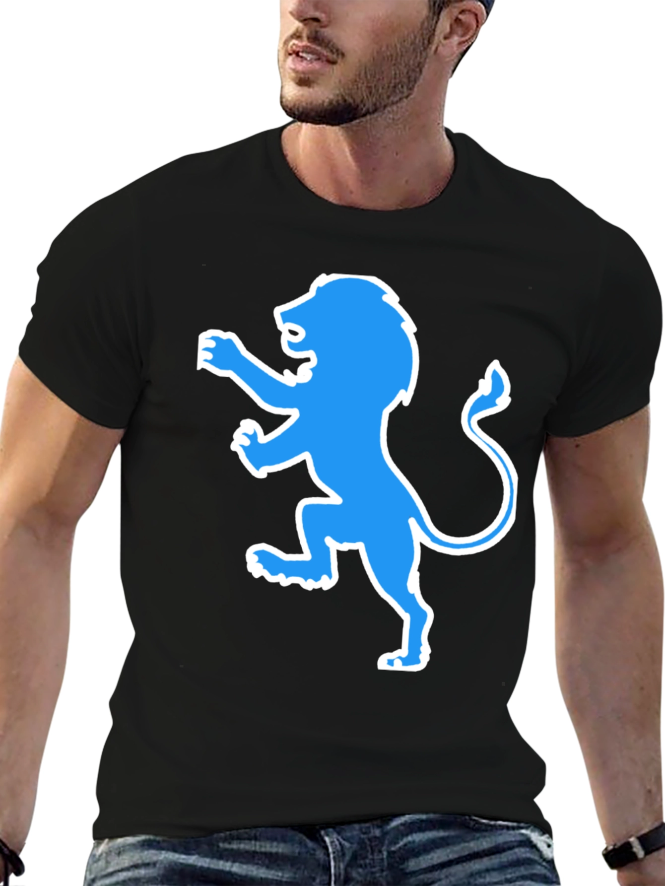 Lion Graphic Tee - Mens Black T-Shirt