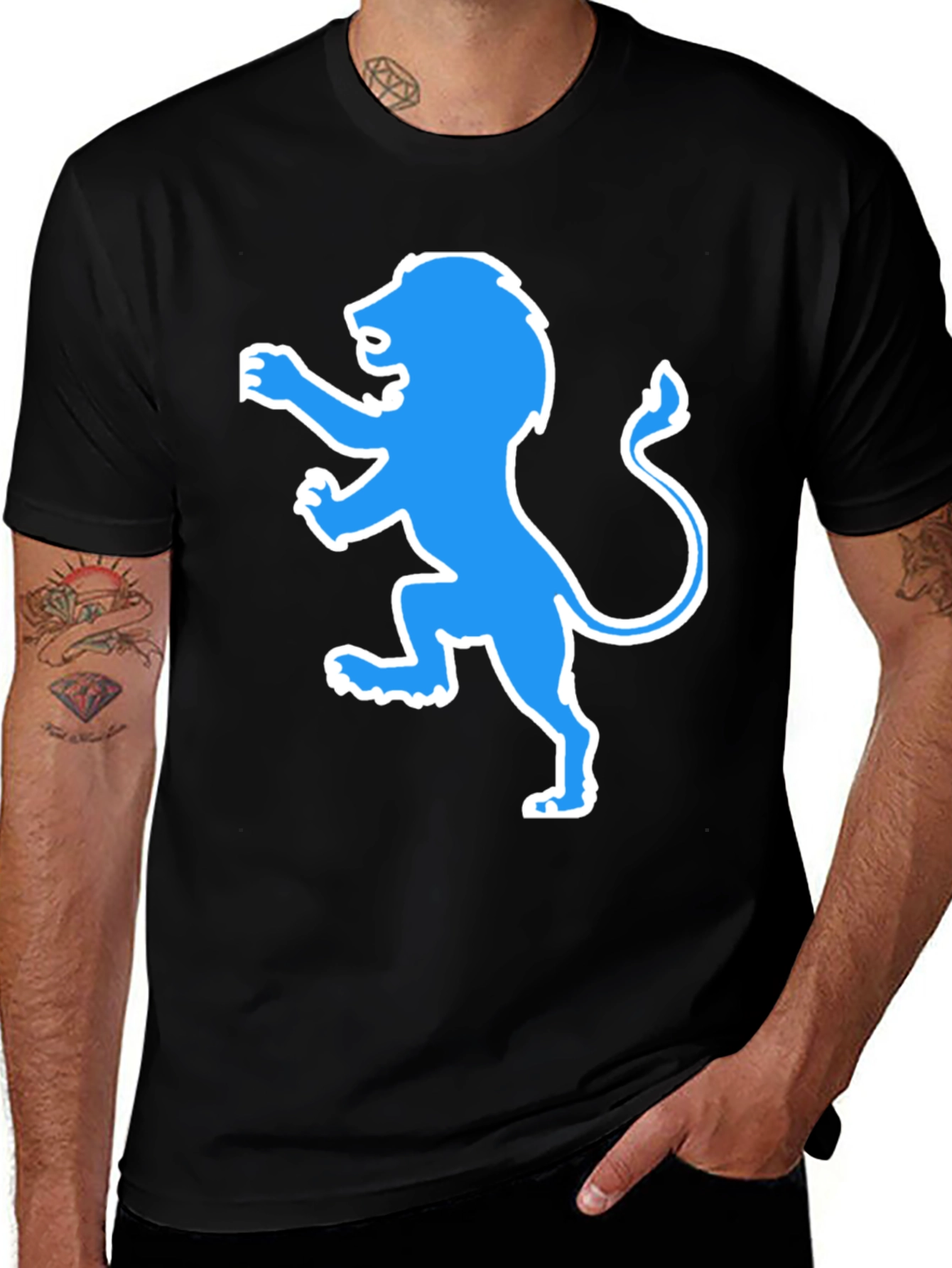 Lion Graphic Tee - Mens Black T-Shirt