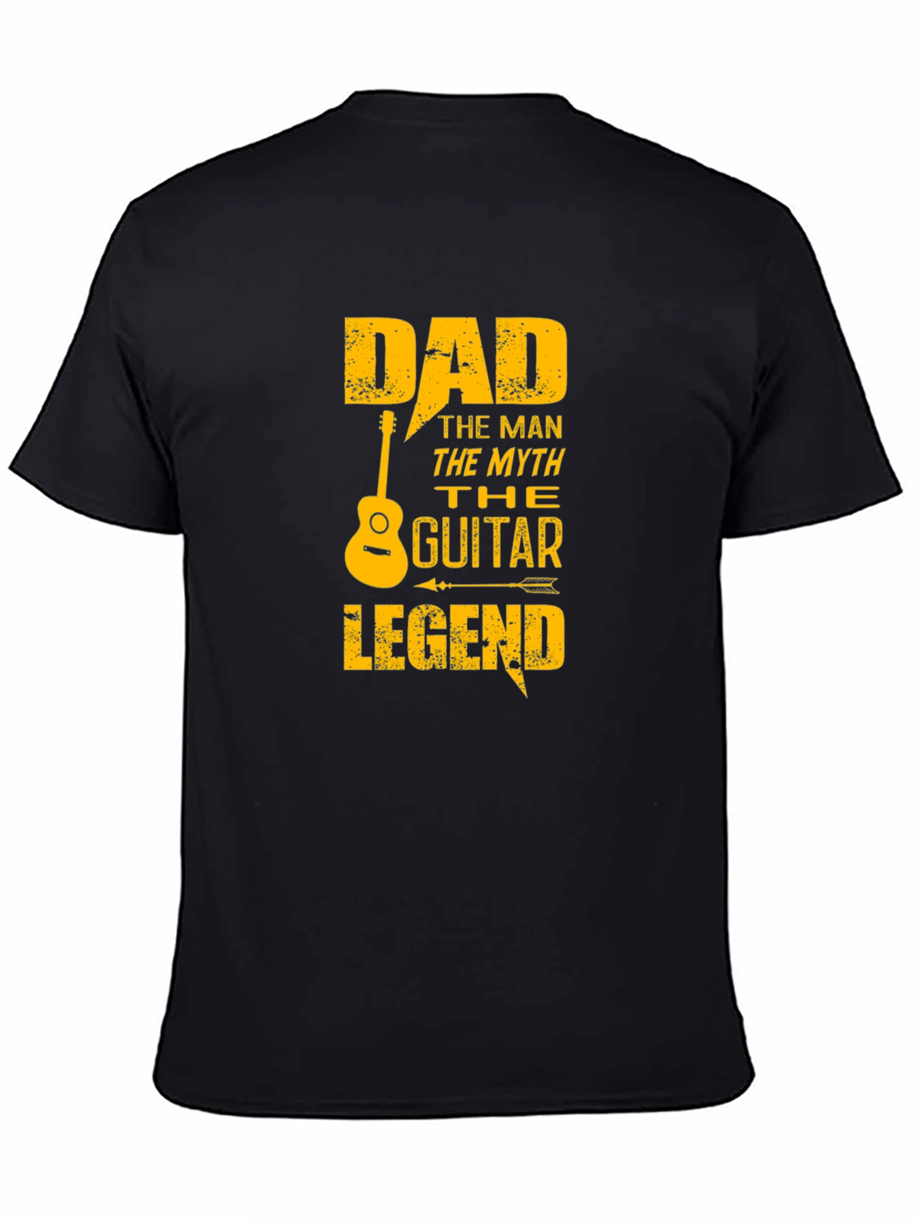 Dad Guitar Legend Black Graphic T-Shirt