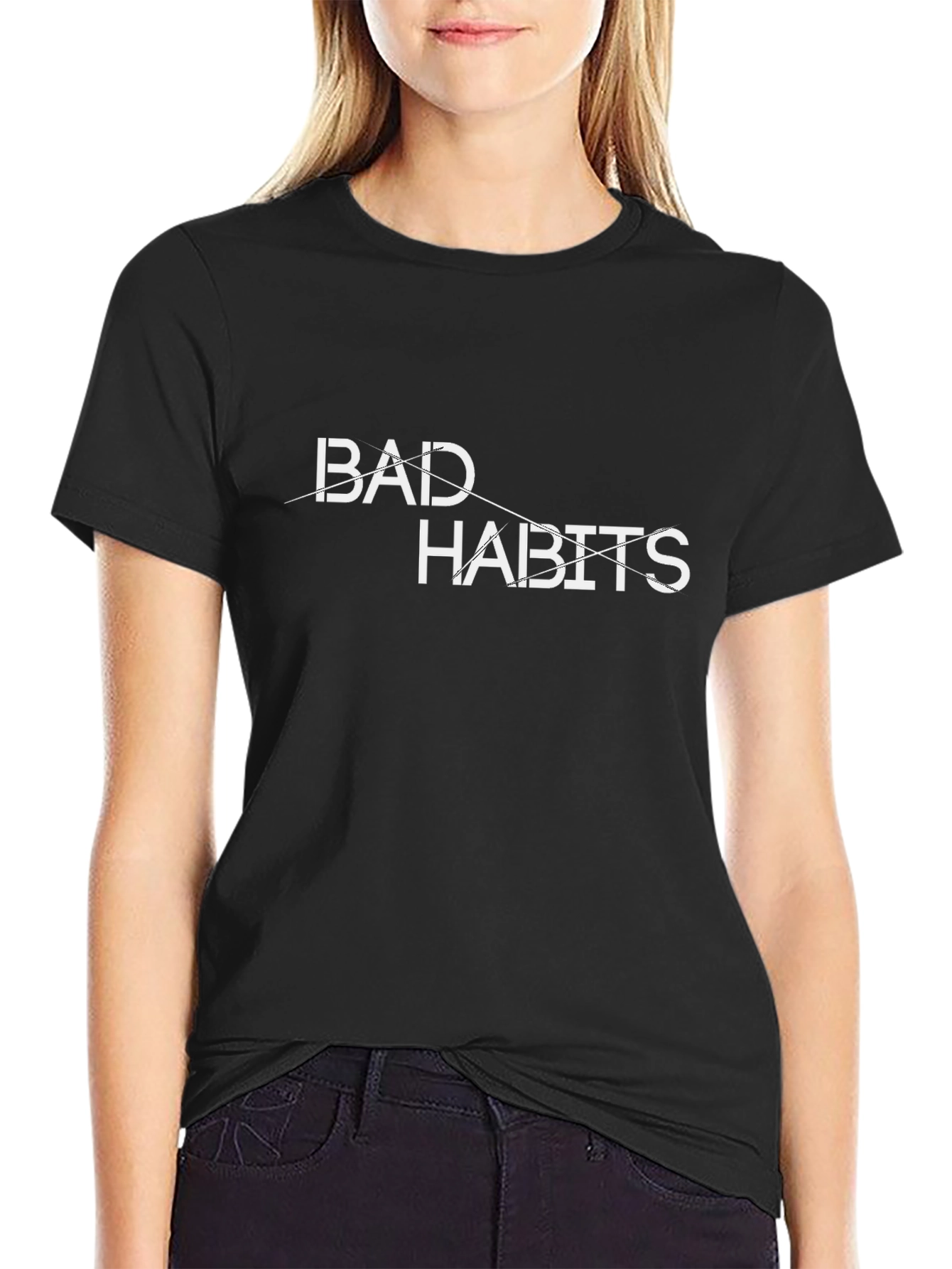 Bad Habits Graphic Print T-Shirt