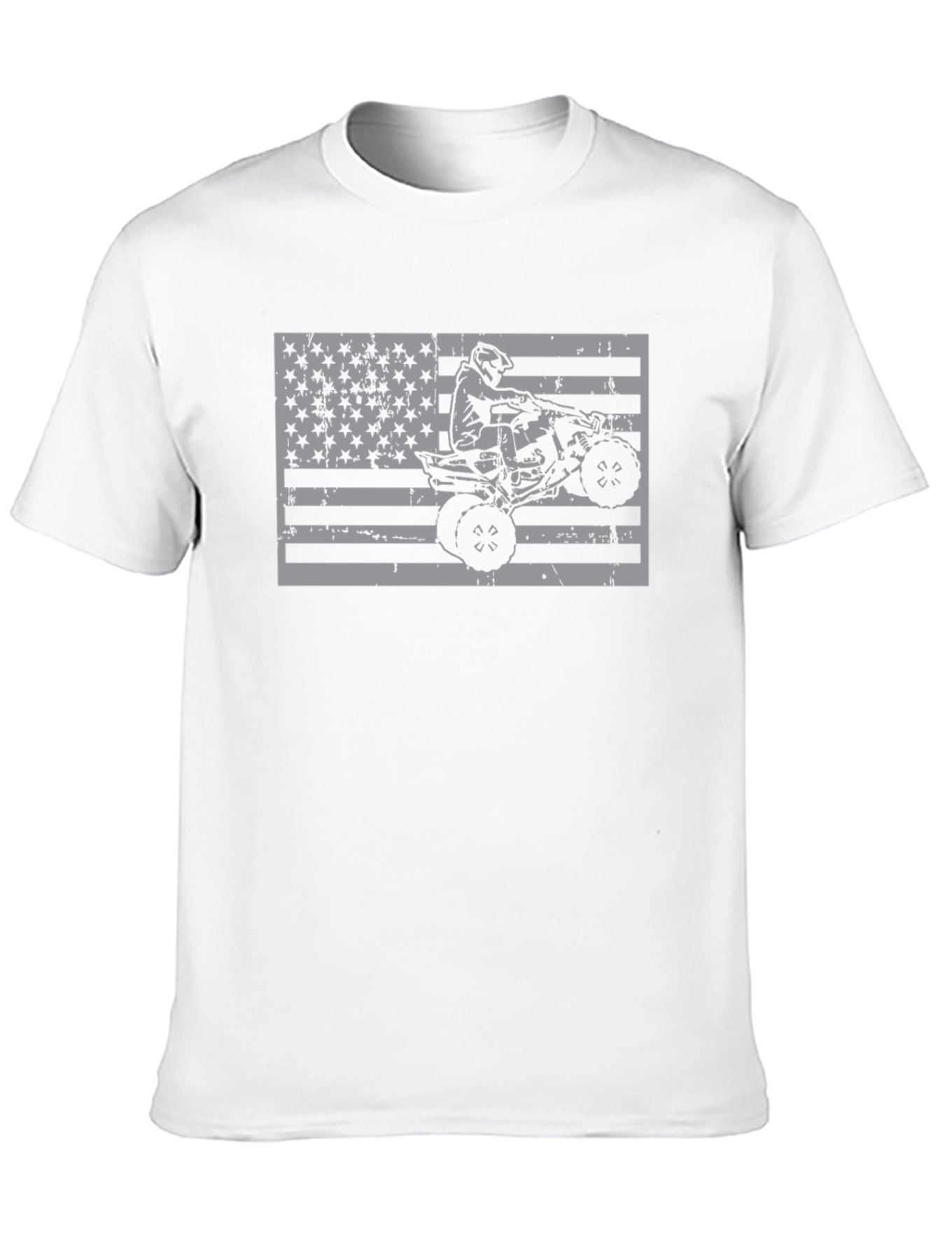 American Flag ATV Rider T-Shirt - Black