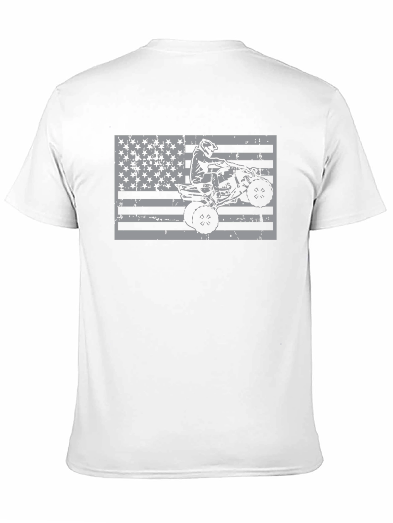 American Flag ATV Rider T-Shirt - Black