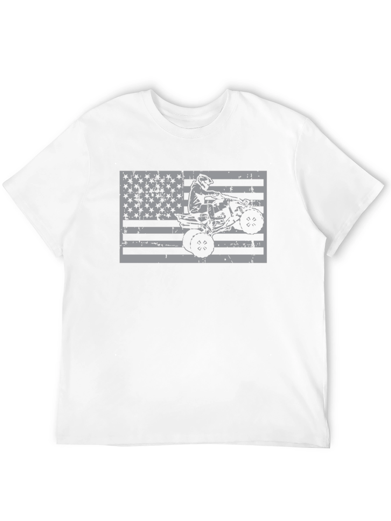 American Flag ATV Rider T-Shirt - Black