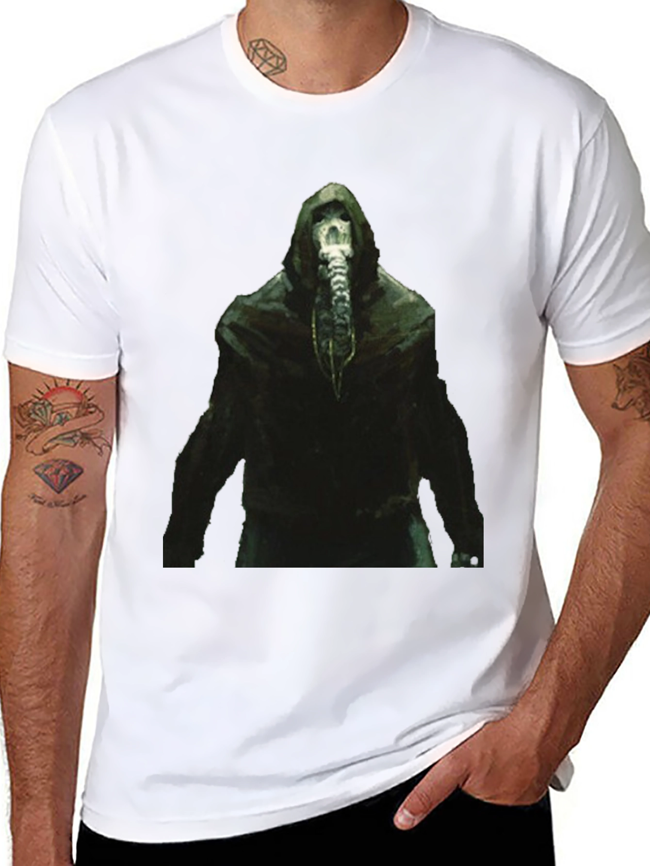 Plague Doctor Graphic T-Shirt - Black