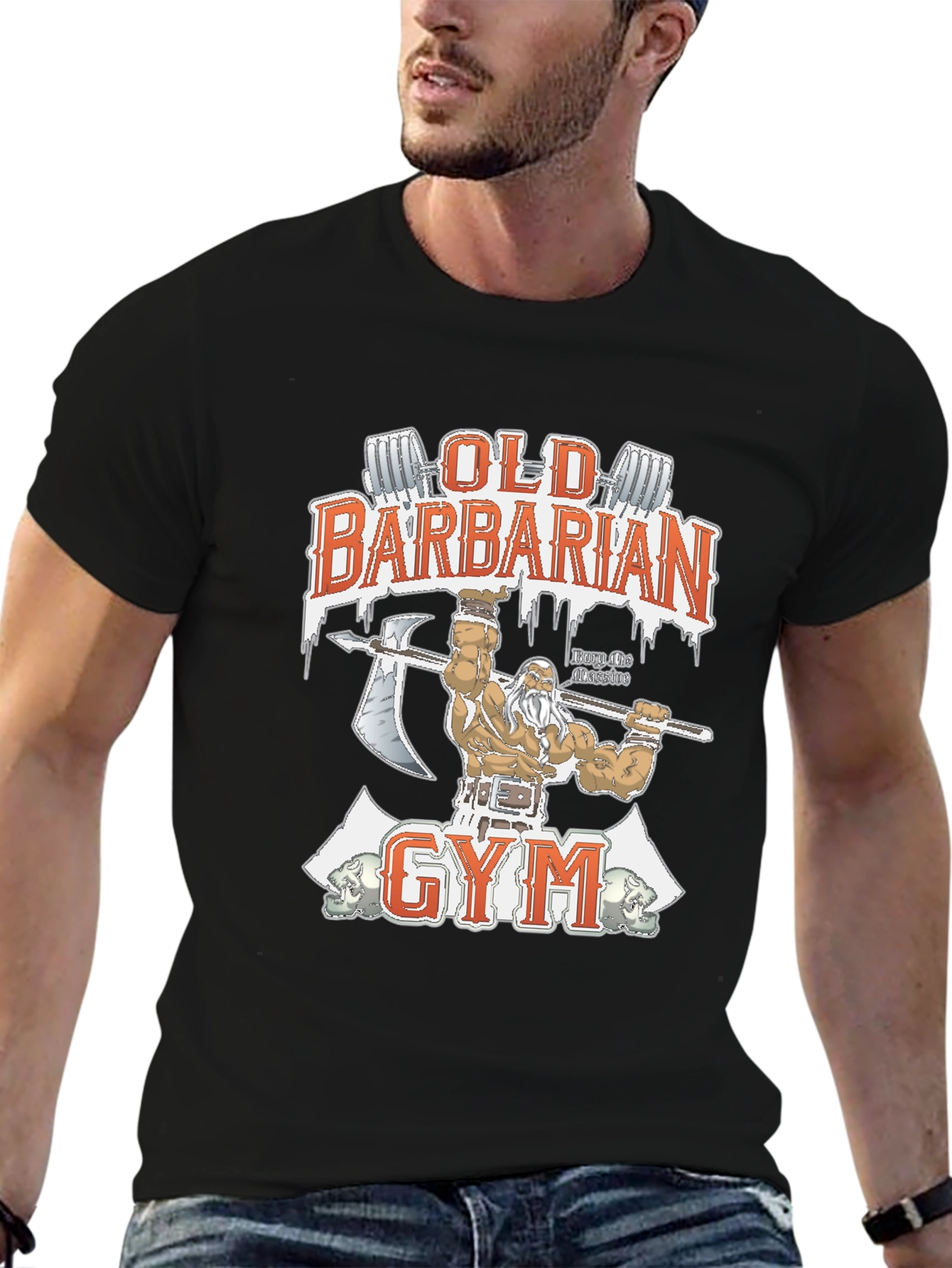 Old Barbarian Gym Black T-Shirt