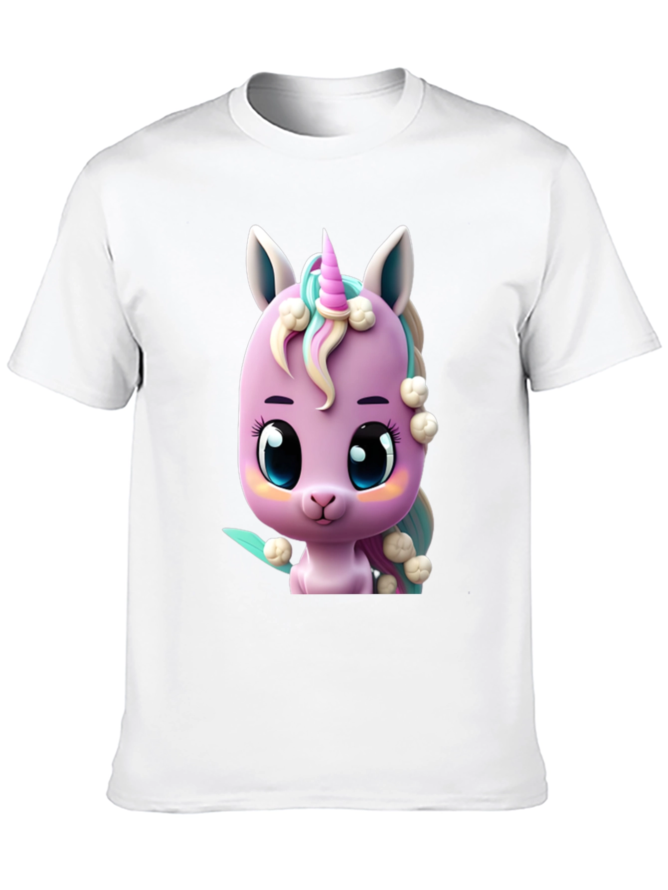 Cute Cartoon Unicorn Graphic T-Shirt