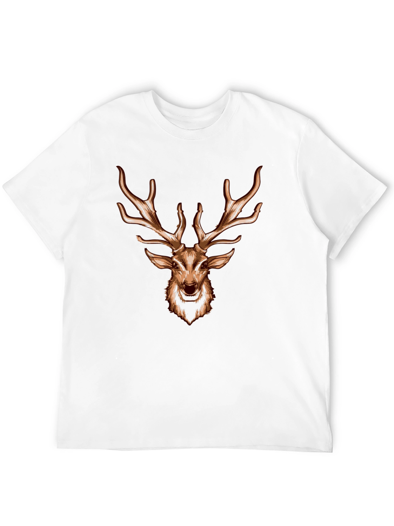 Deer Head Graphic Black T-Shirt