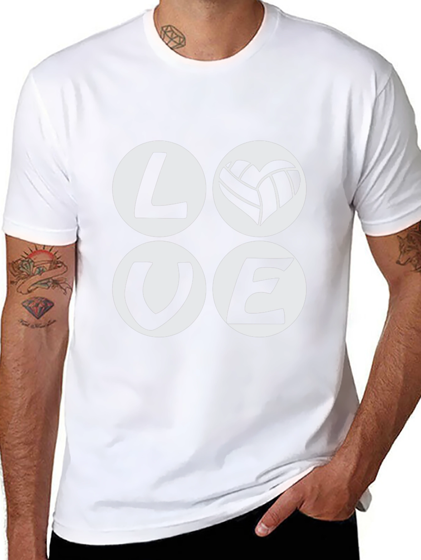 Love Volleyball Graphic Tee - Black Cotton T-Shirt