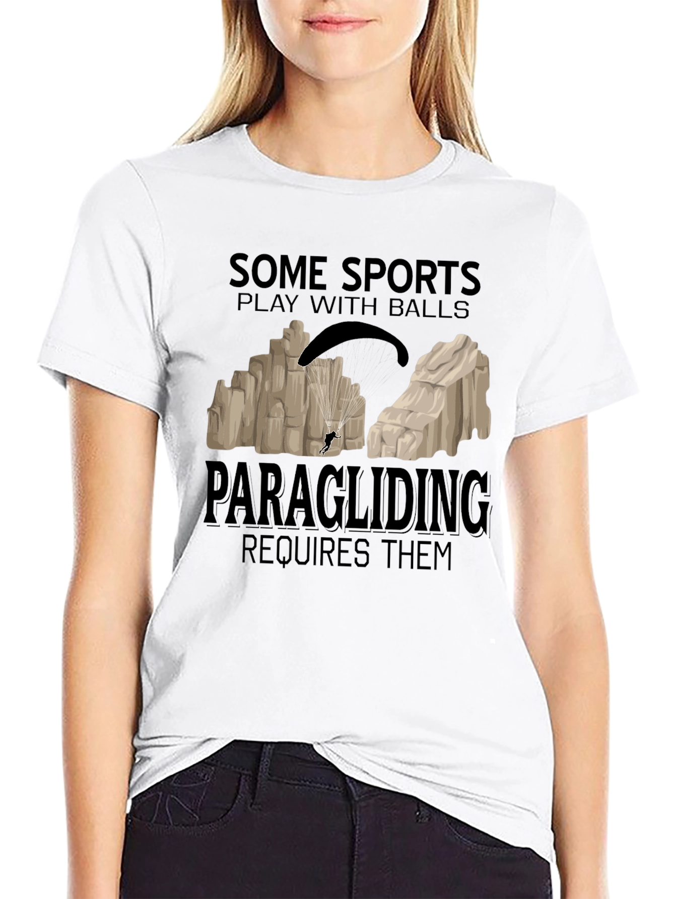 Paragliding Requires Balls Graphic Tee