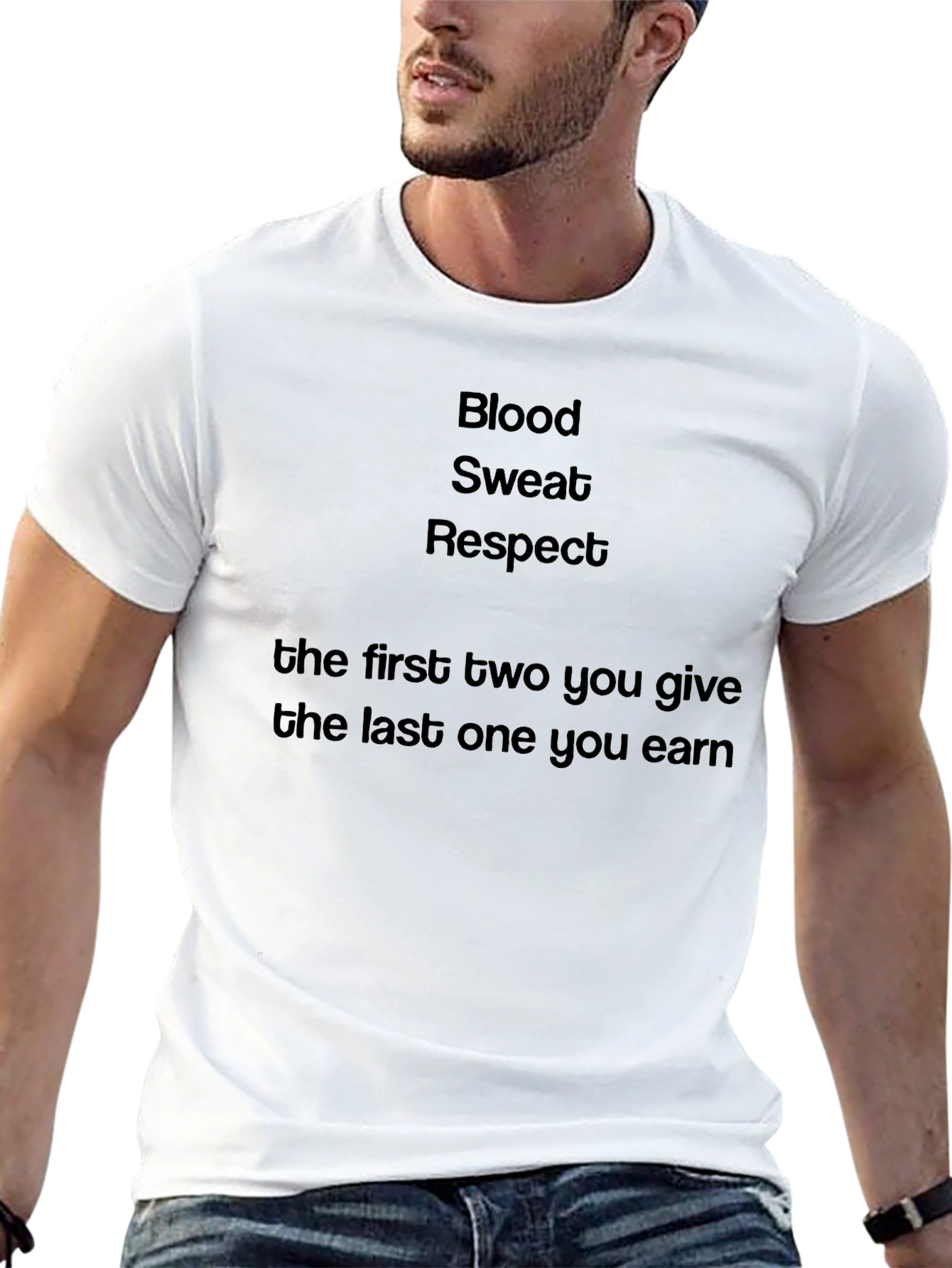 Blood Sweat Respect T-Shirt - Motivational Fitness Tee