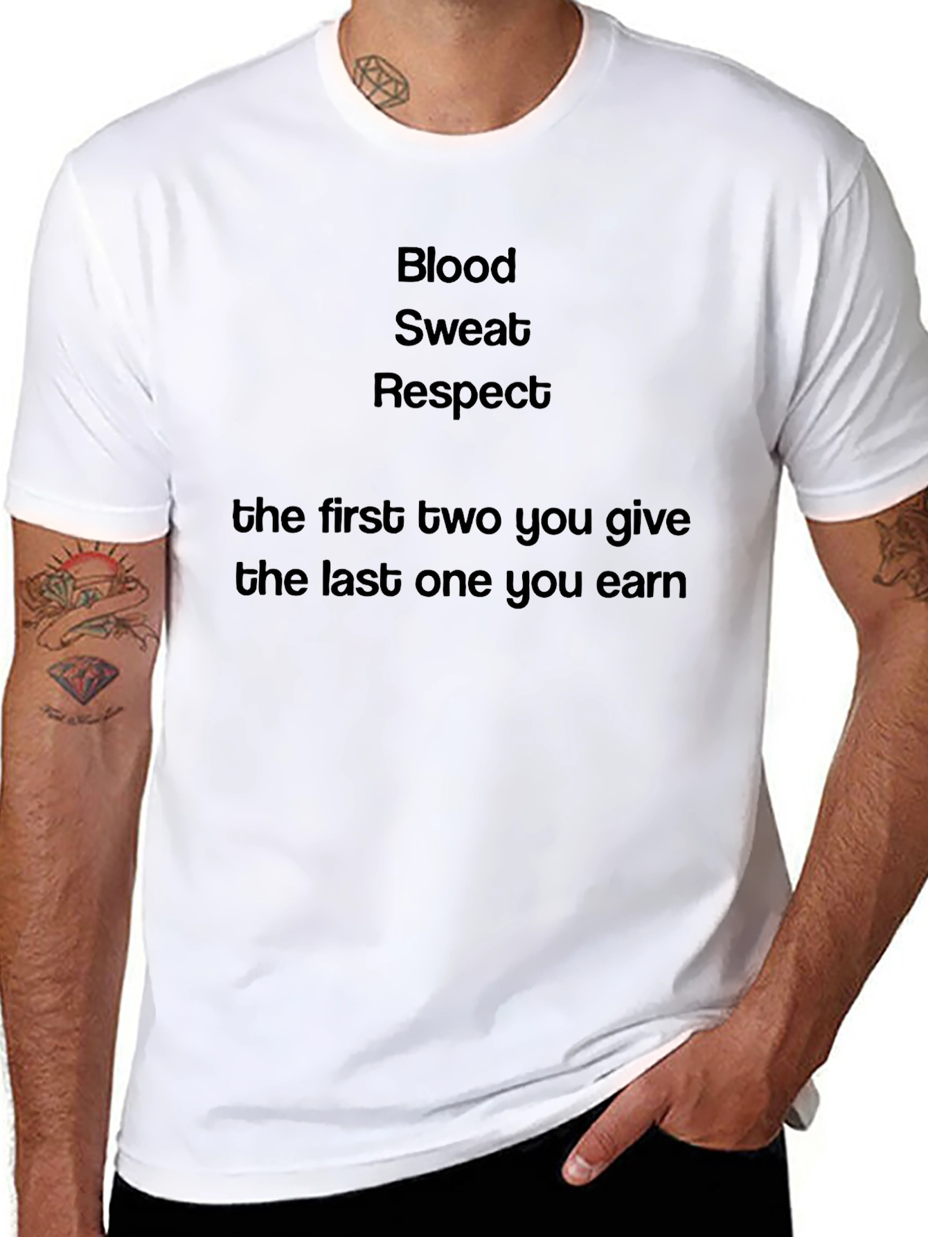 Blood Sweat Respect T-Shirt - Motivational Fitness Tee