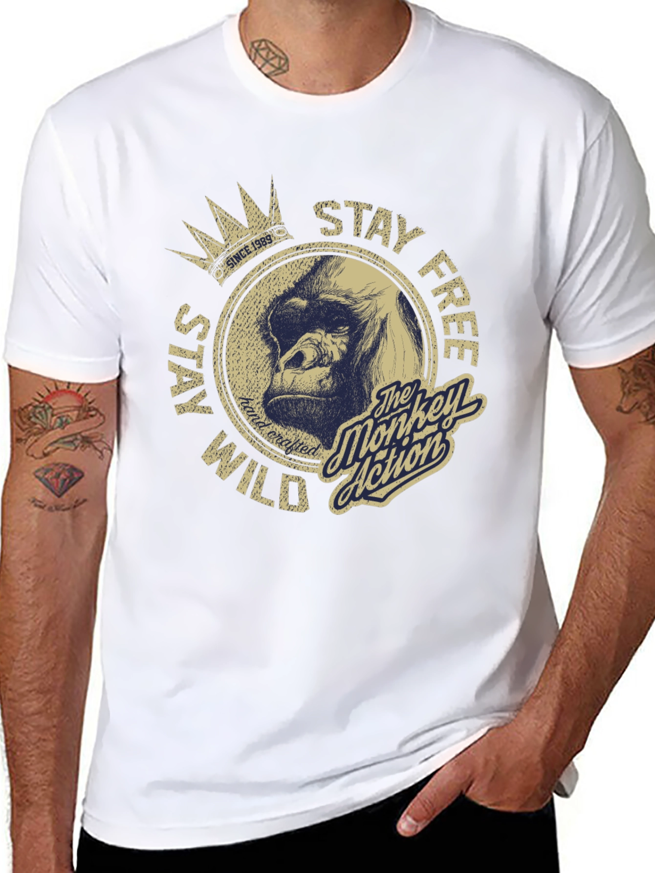 Stay Wild Monkey Graphic T-Shirt