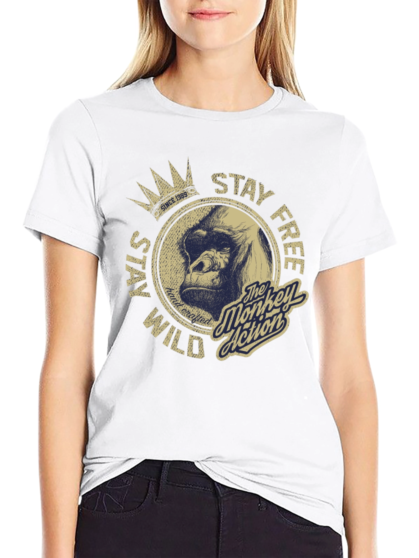 Stay Wild Monkey Graphic T-Shirt