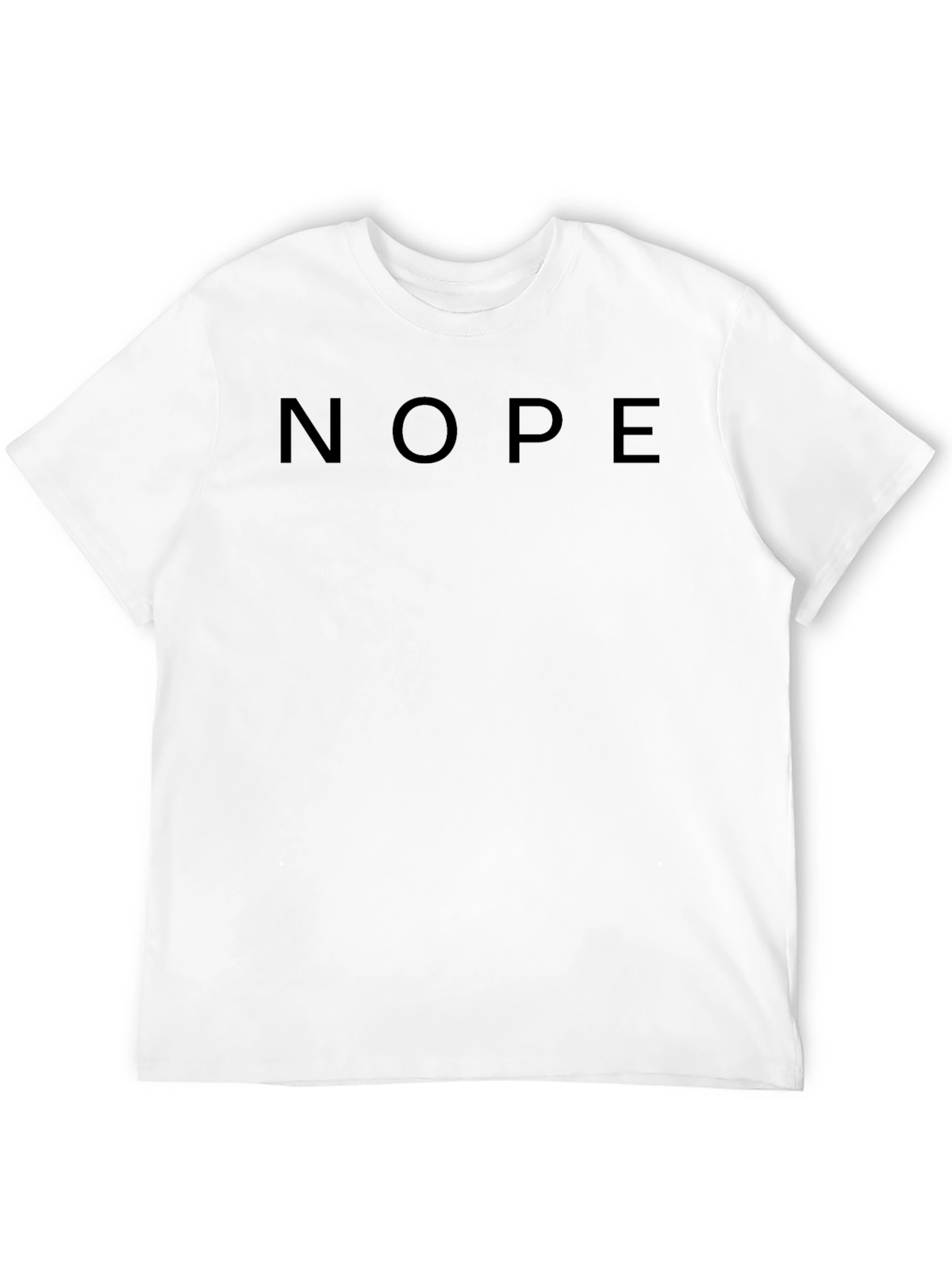 Nope Graphic T-Shirt - Black Crew Neck