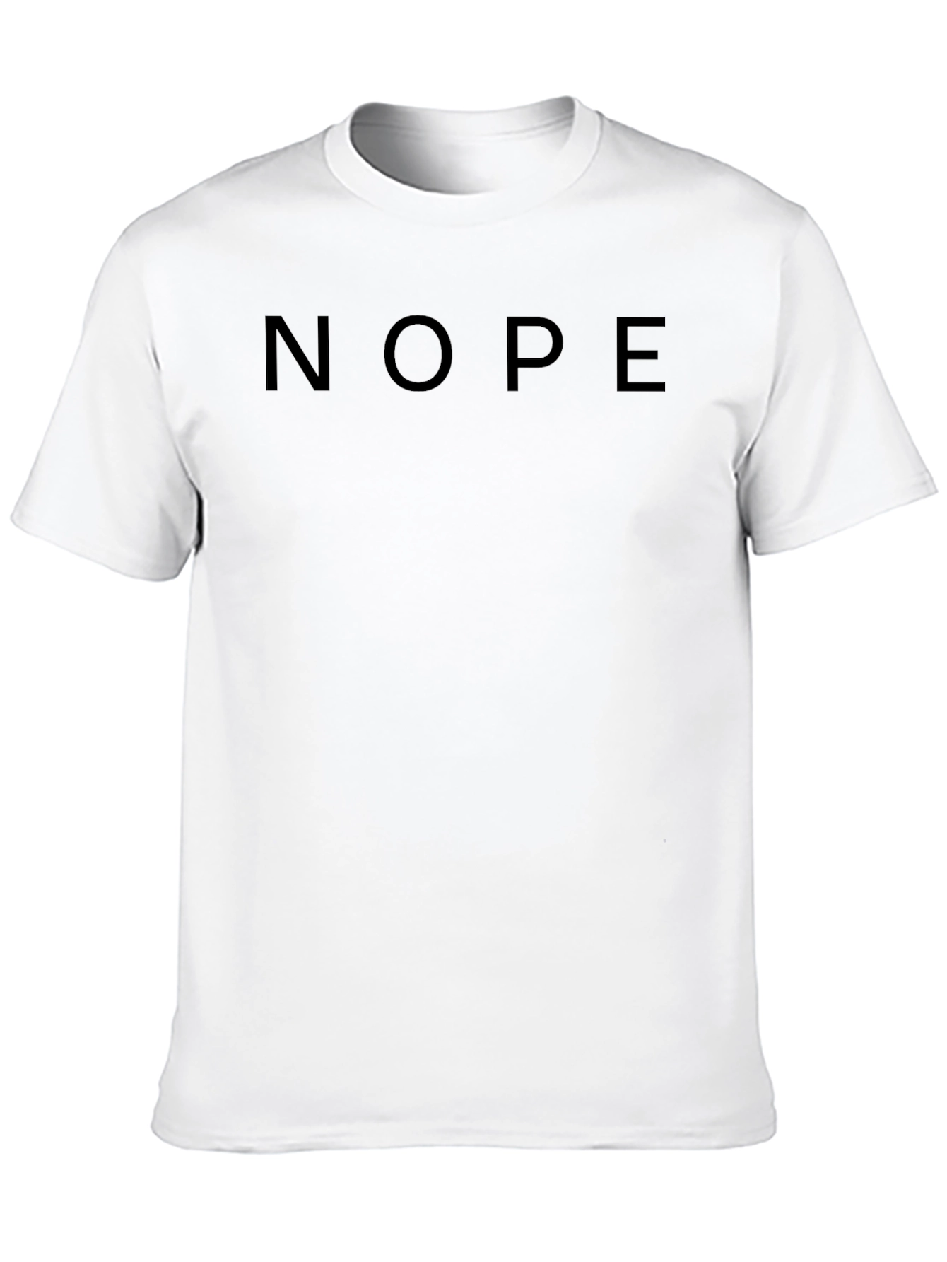 Nope Graphic T-Shirt - Black Crew Neck