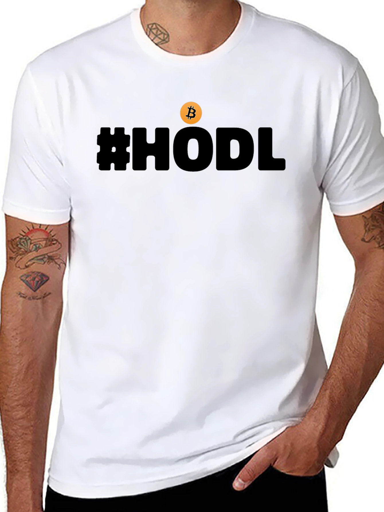 HODL Bitcoin Black T-Shirt - Crypto Enthusiast Tee