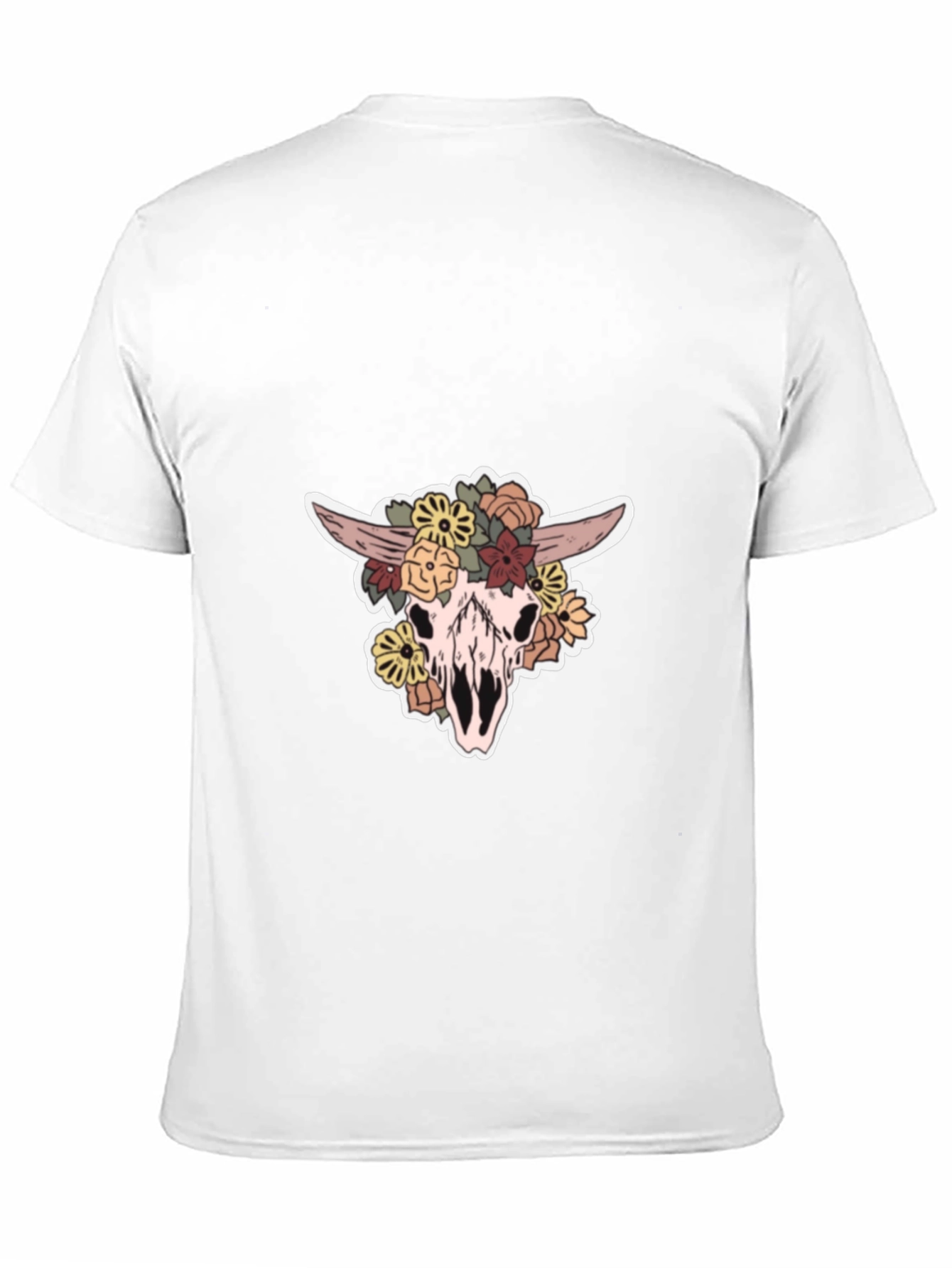 Floral Skull Graphic T-Shirt