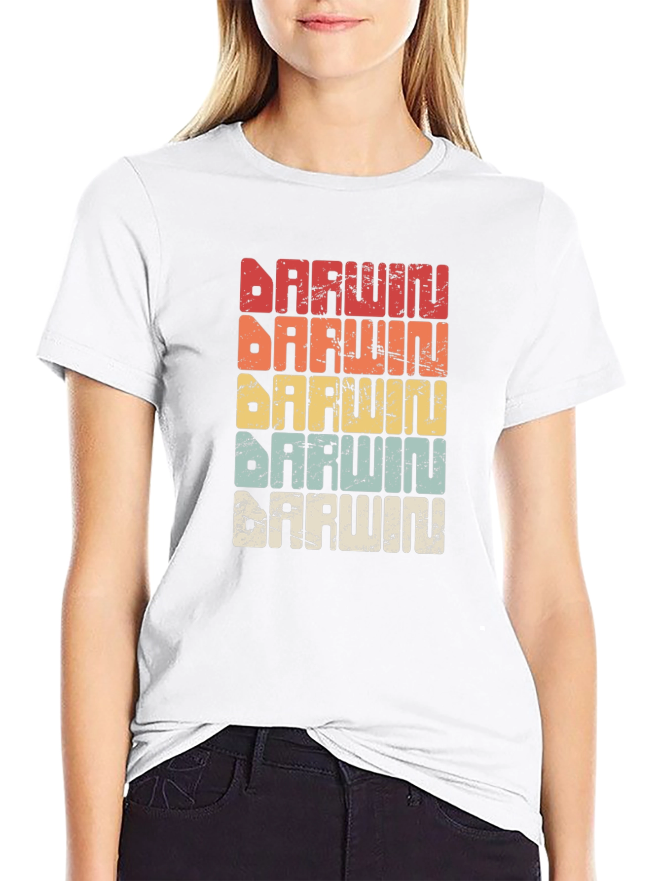 Darwin Retro T-Shirt - Evolution Design