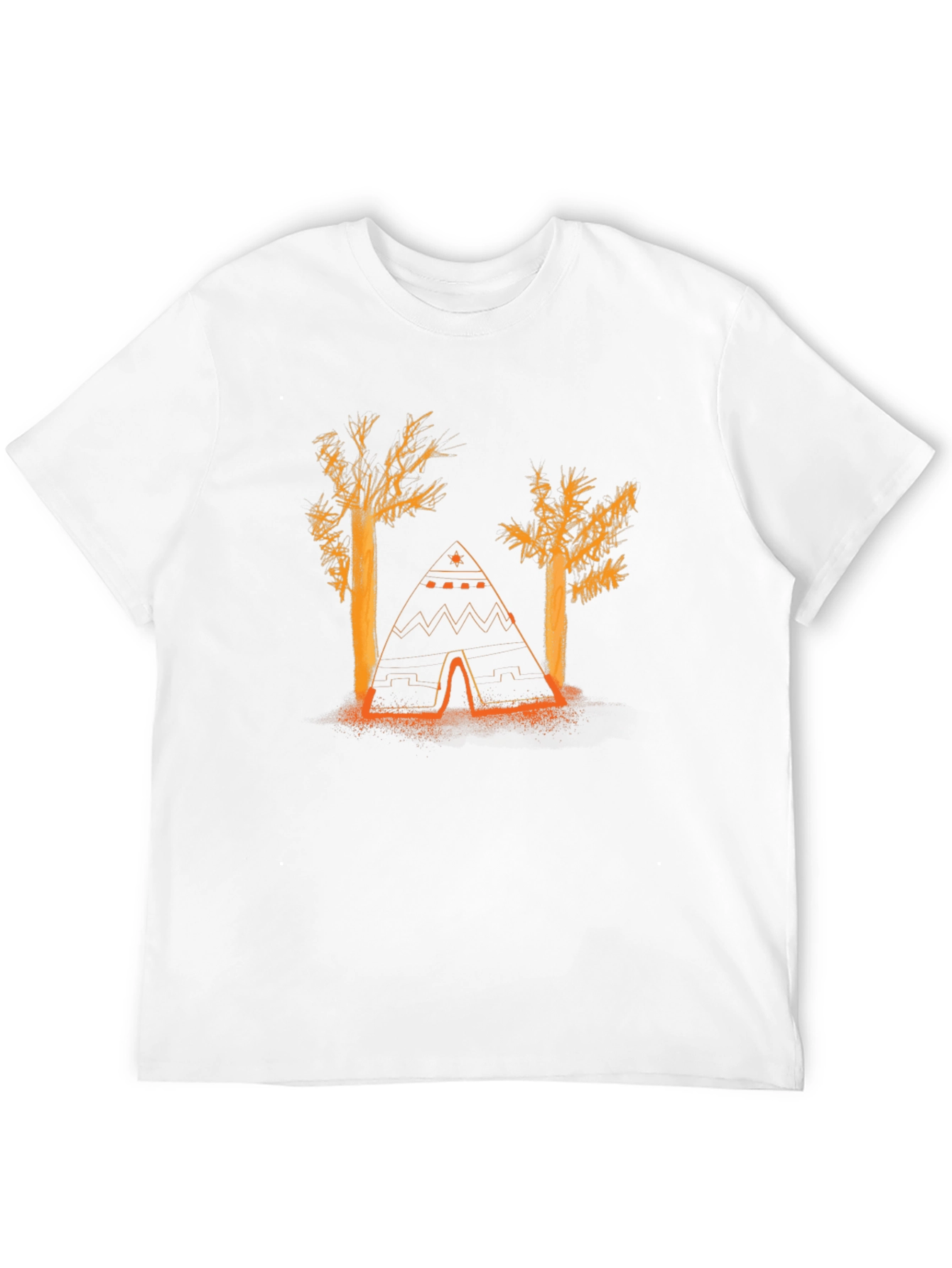 Nature Tee: Tent and Trees Graphic T-Shirt