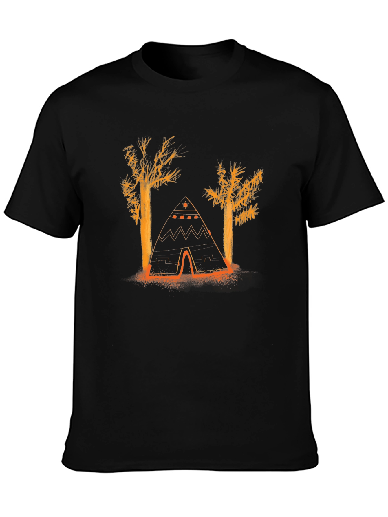 Nature Tee: Tent and Trees Graphic T-Shirt