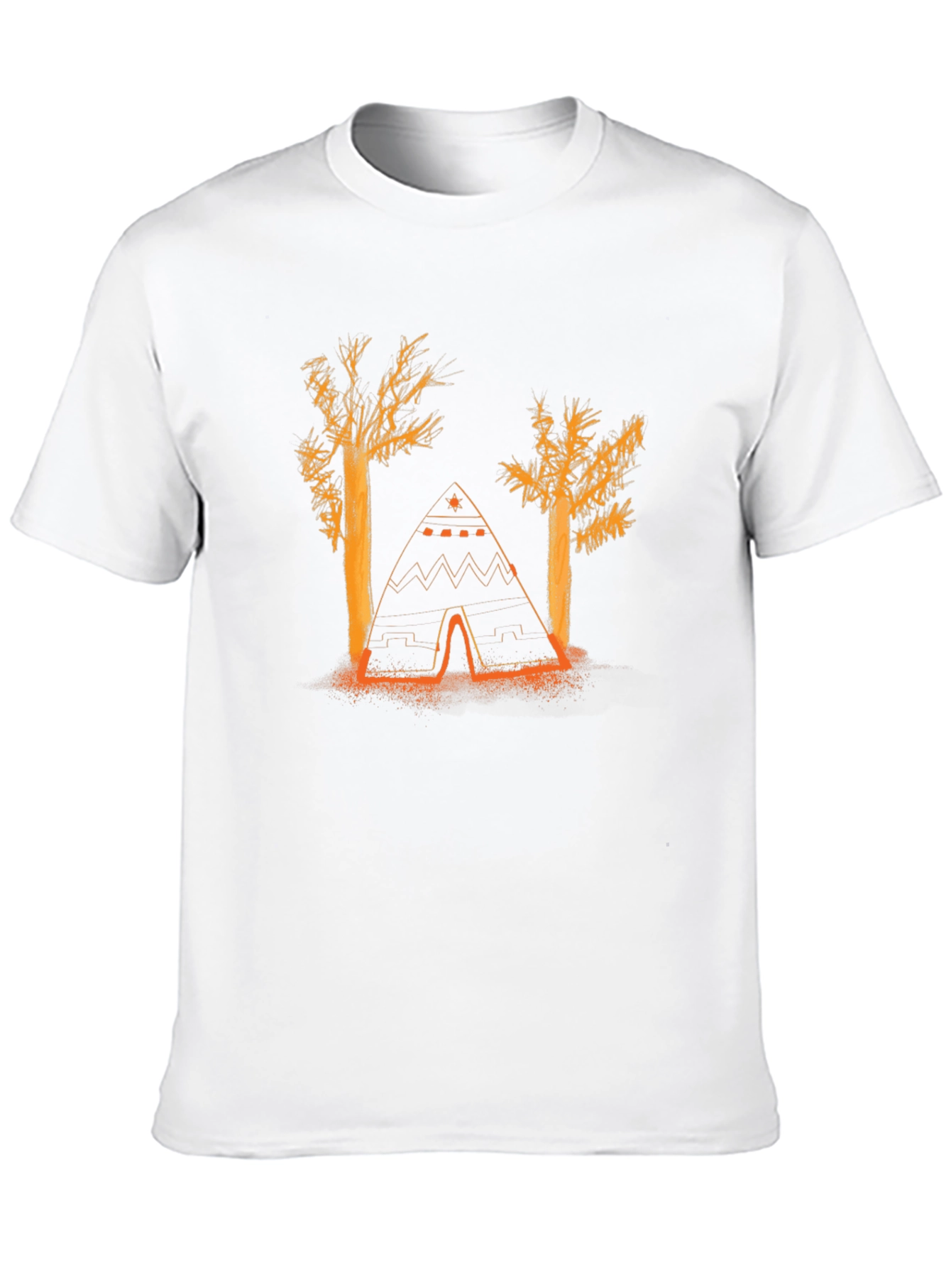 Nature Tee: Tent and Trees Graphic T-Shirt