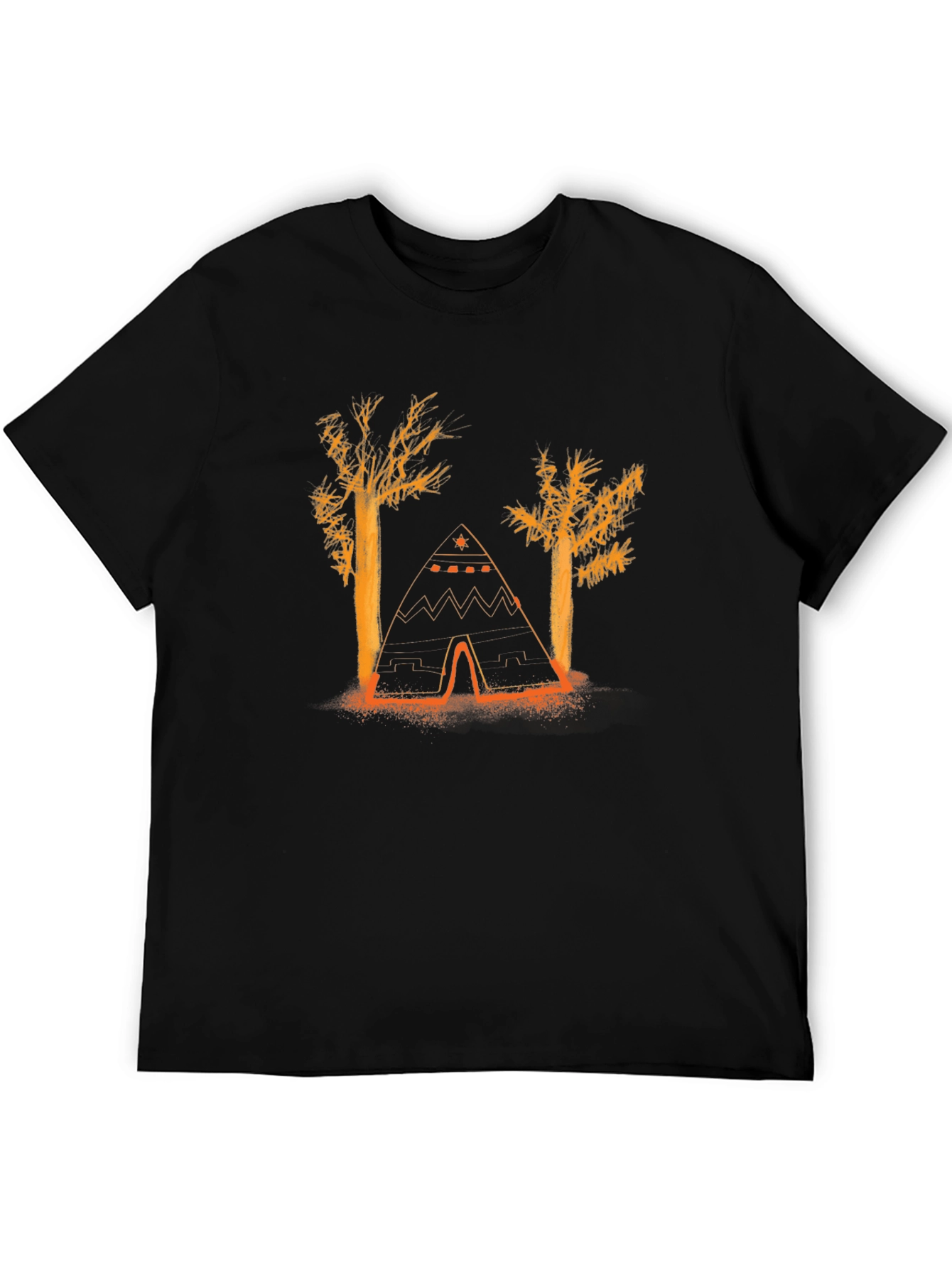 Nature Tee: Tent and Trees Graphic T-Shirt