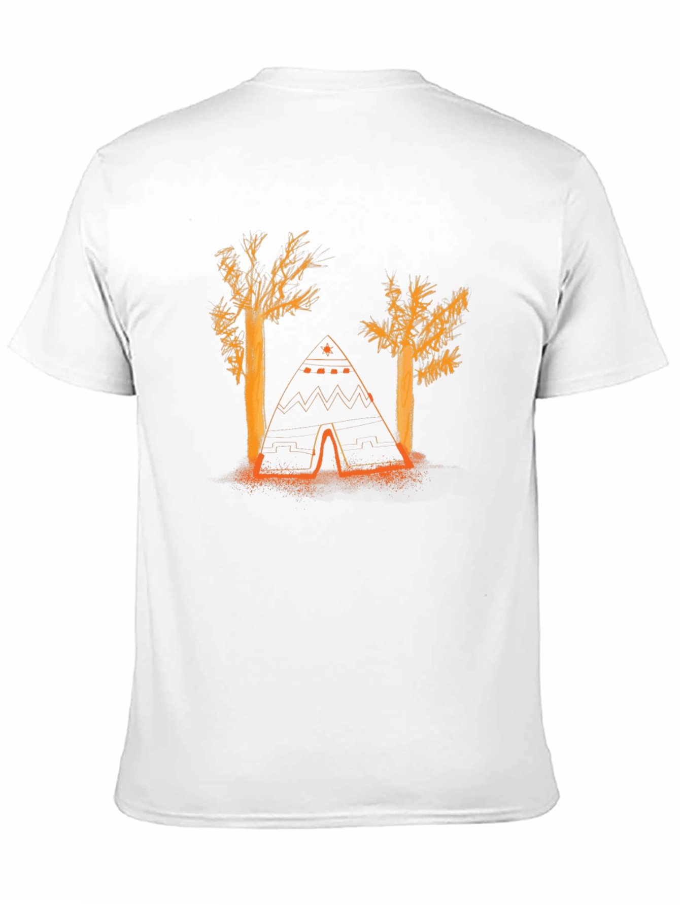 Nature Tee: Tent and Trees Graphic T-Shirt