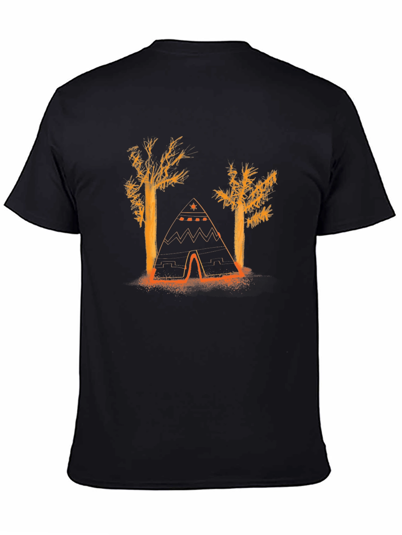 Nature Tee: Tent and Trees Graphic T-Shirt