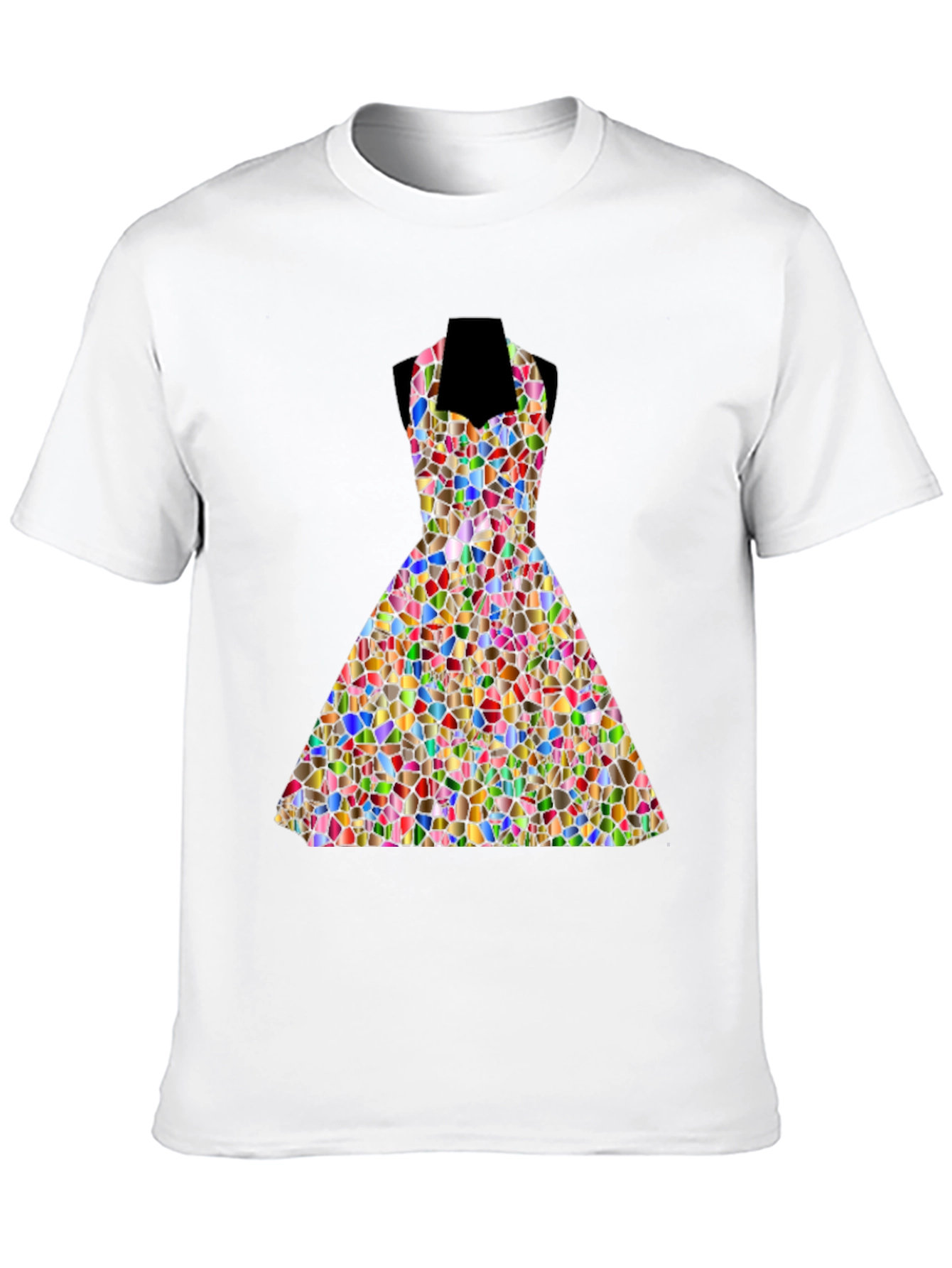 Stained Glass Dress Graphic Tee - Unique Design