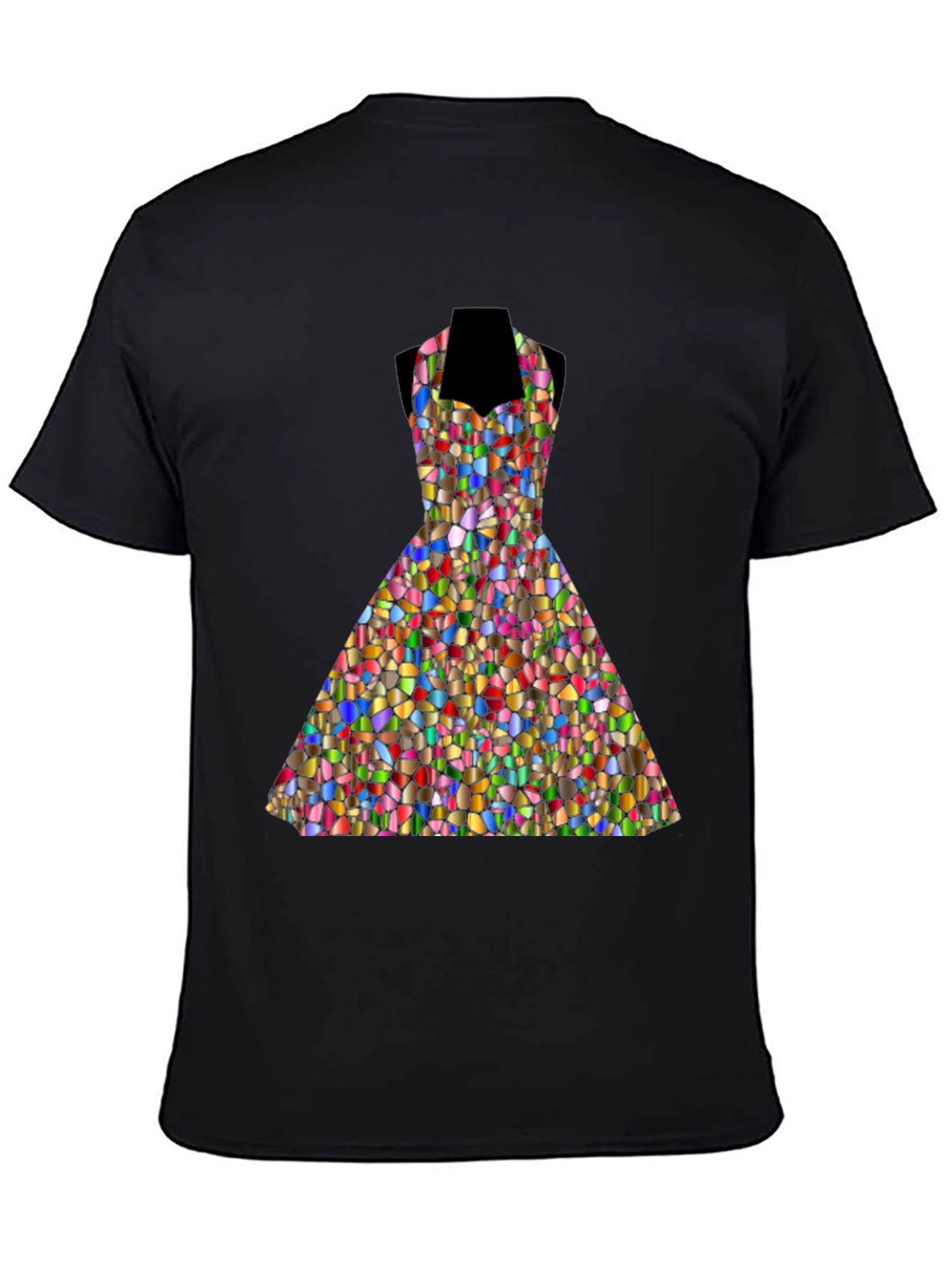 Stained Glass Dress Graphic Tee - Unique Design