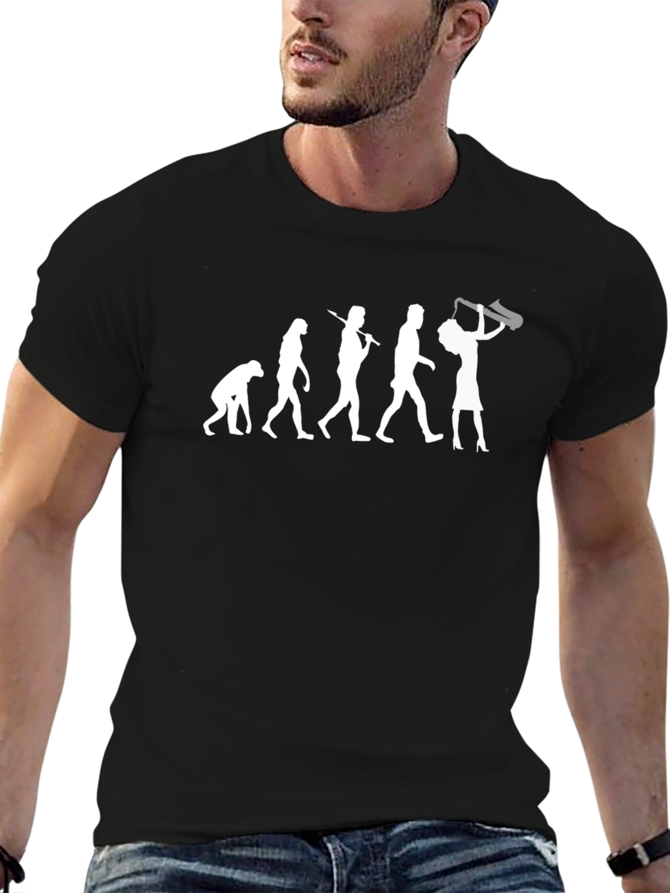 Evolution of Sax T-Shirt - Funny Musician Tee